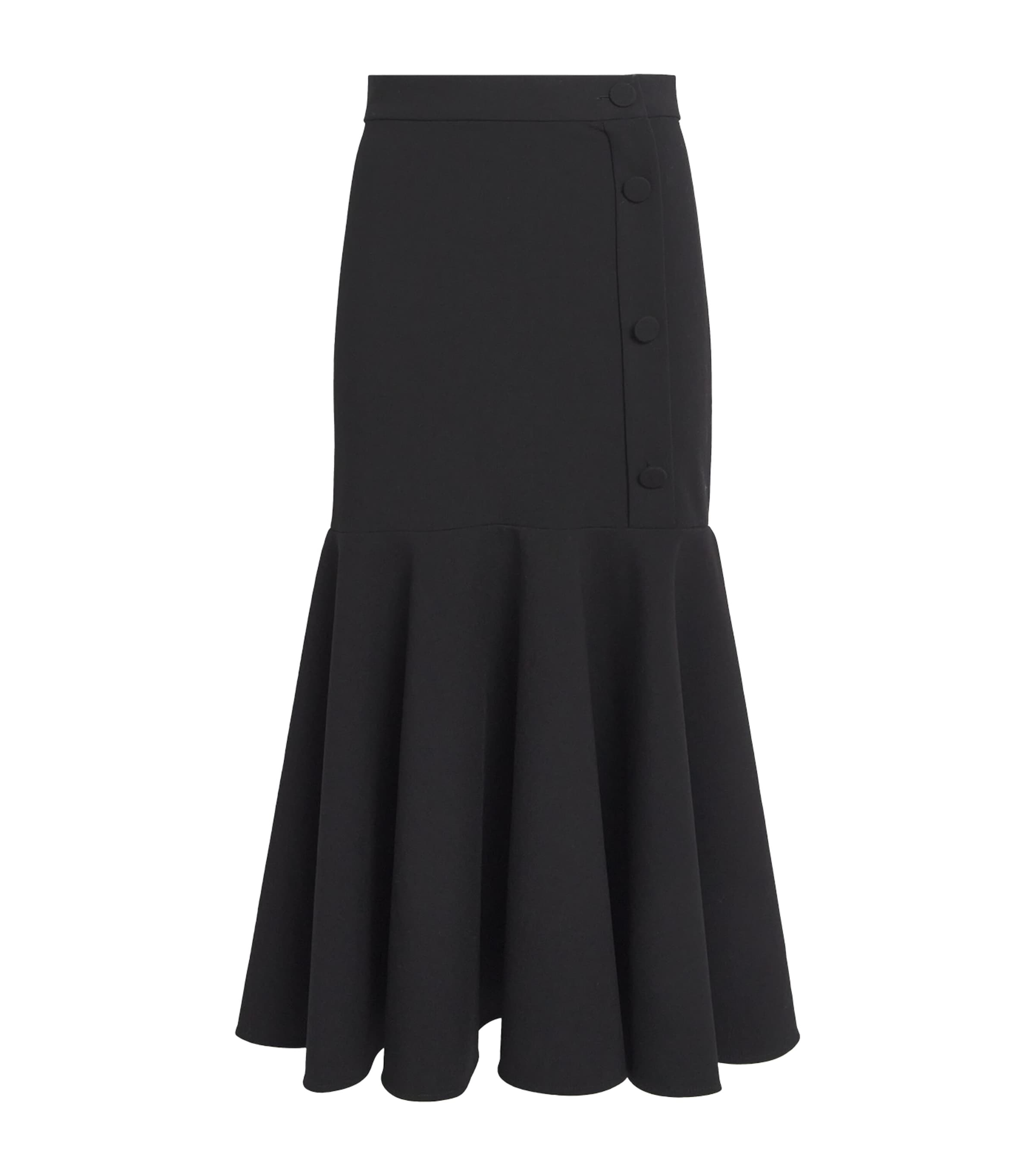 Ruffle-Trim Maxi Skirt