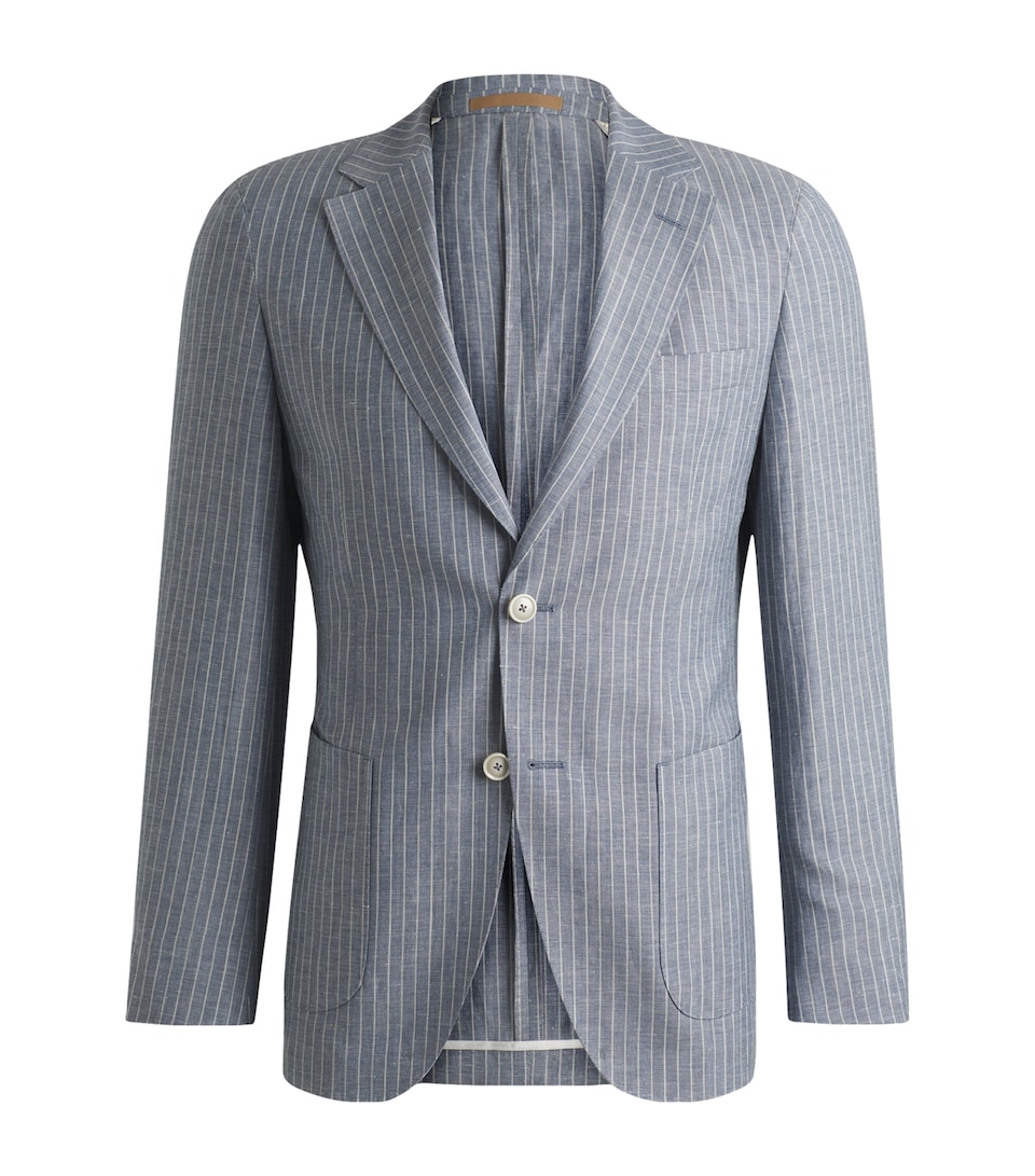 Virgin Wool-Linen Slim Blazer