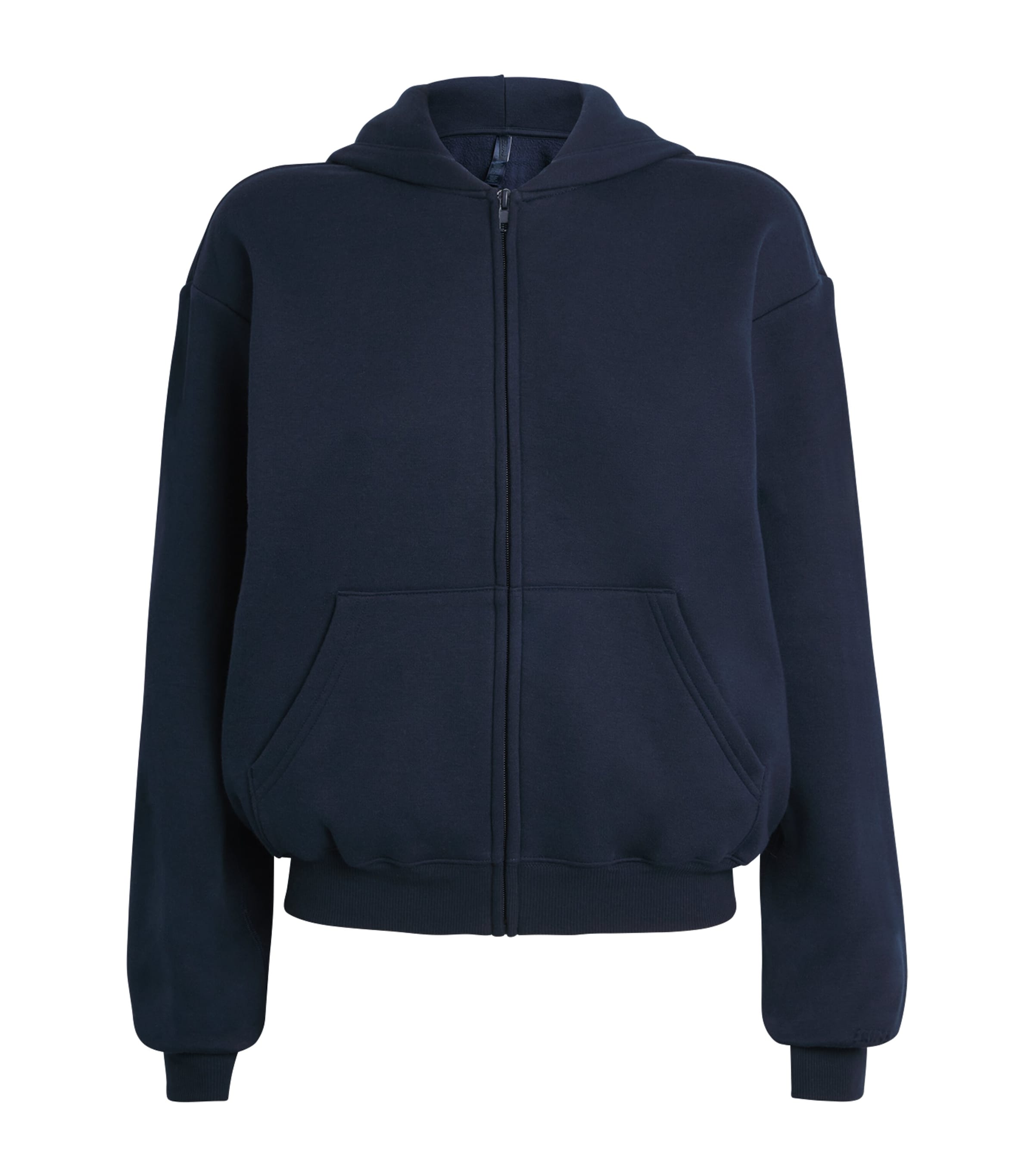 Skims Womens Cotton-Blend Fleece Classic Hoodie Navy