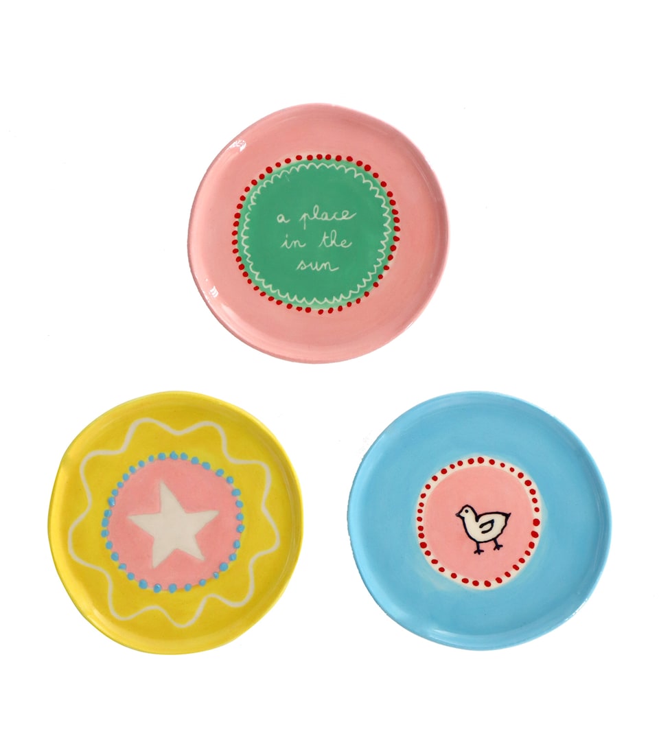 Set of 3 A Place in The Sun Jewellery Plates (10cm)
