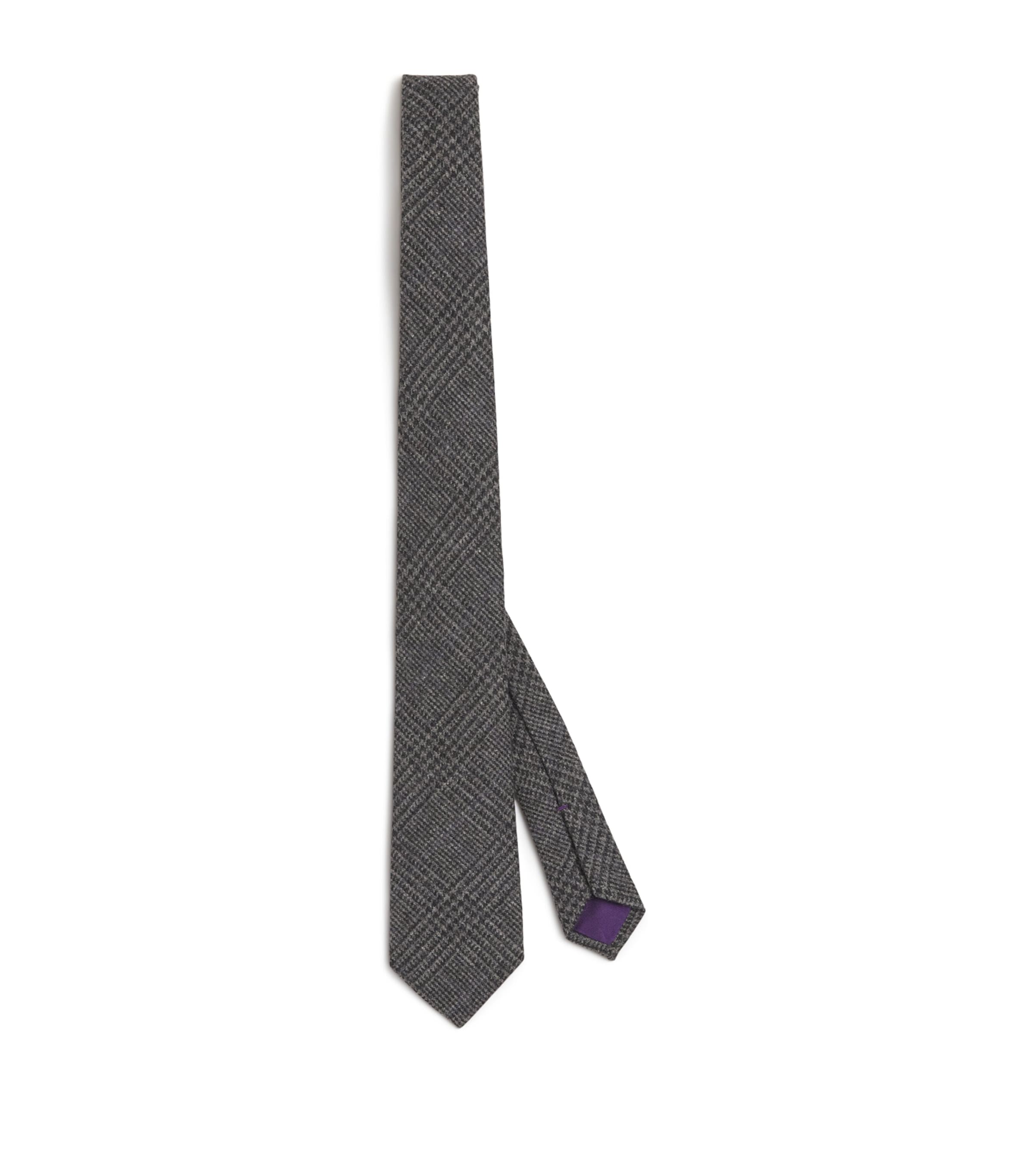 Cashmere-Silk Check Tie
