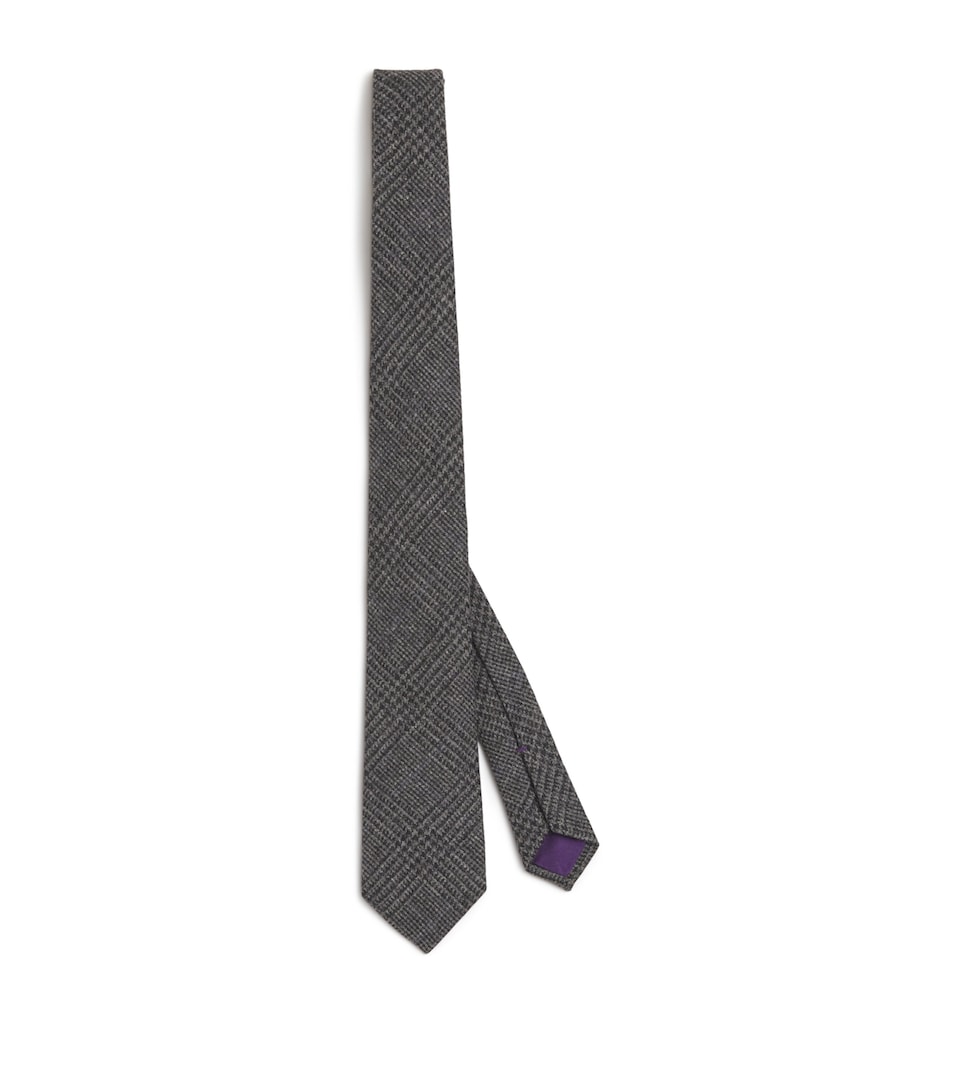Cashmere-Silk Check Tie