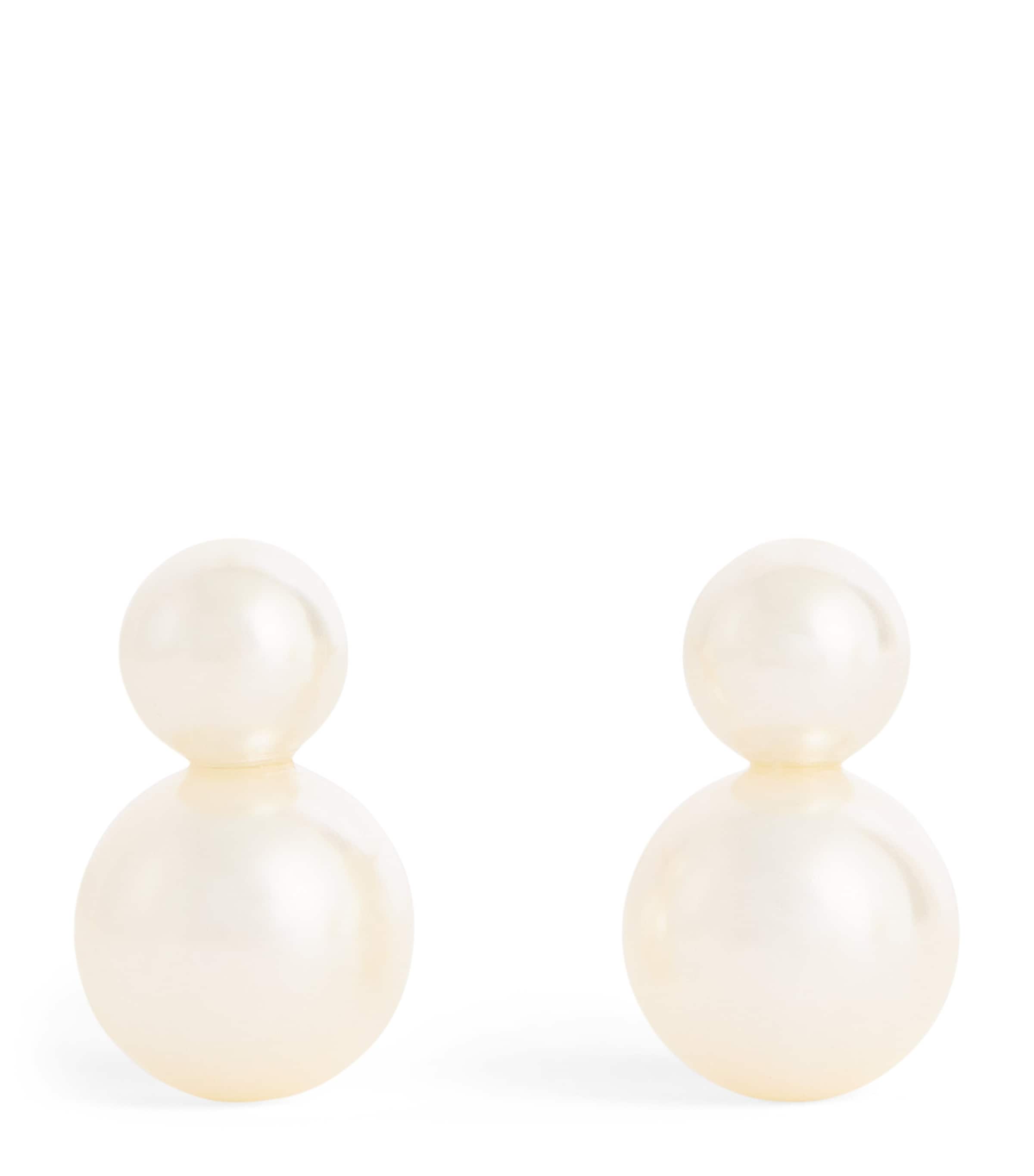 Jennifer Behr Pearl Iris Stud Earrings Pearl