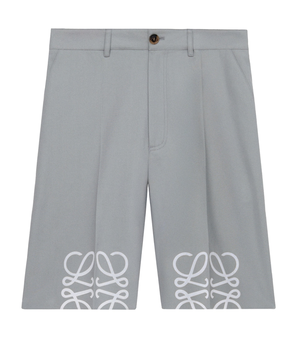 Cotton  Tailored Anagram Shorts