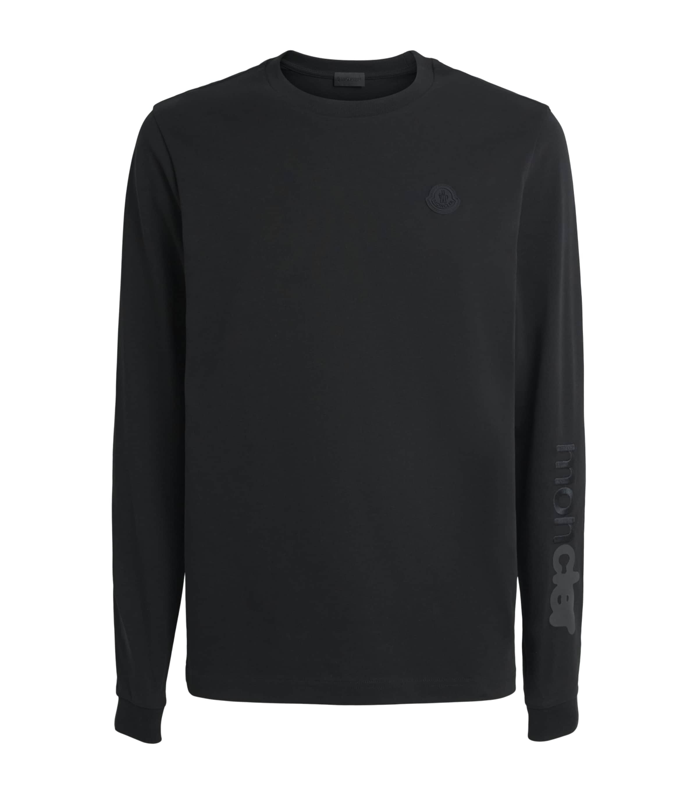 Moncler Mens Cotton Logo Long-Sleeve T-Shirt