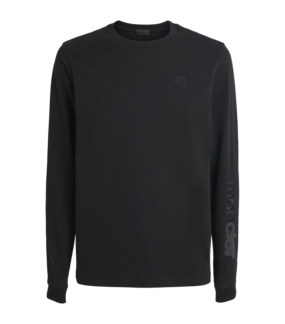 Moncler Mens Cotton Logo Long-Sleeve T-Shirt
