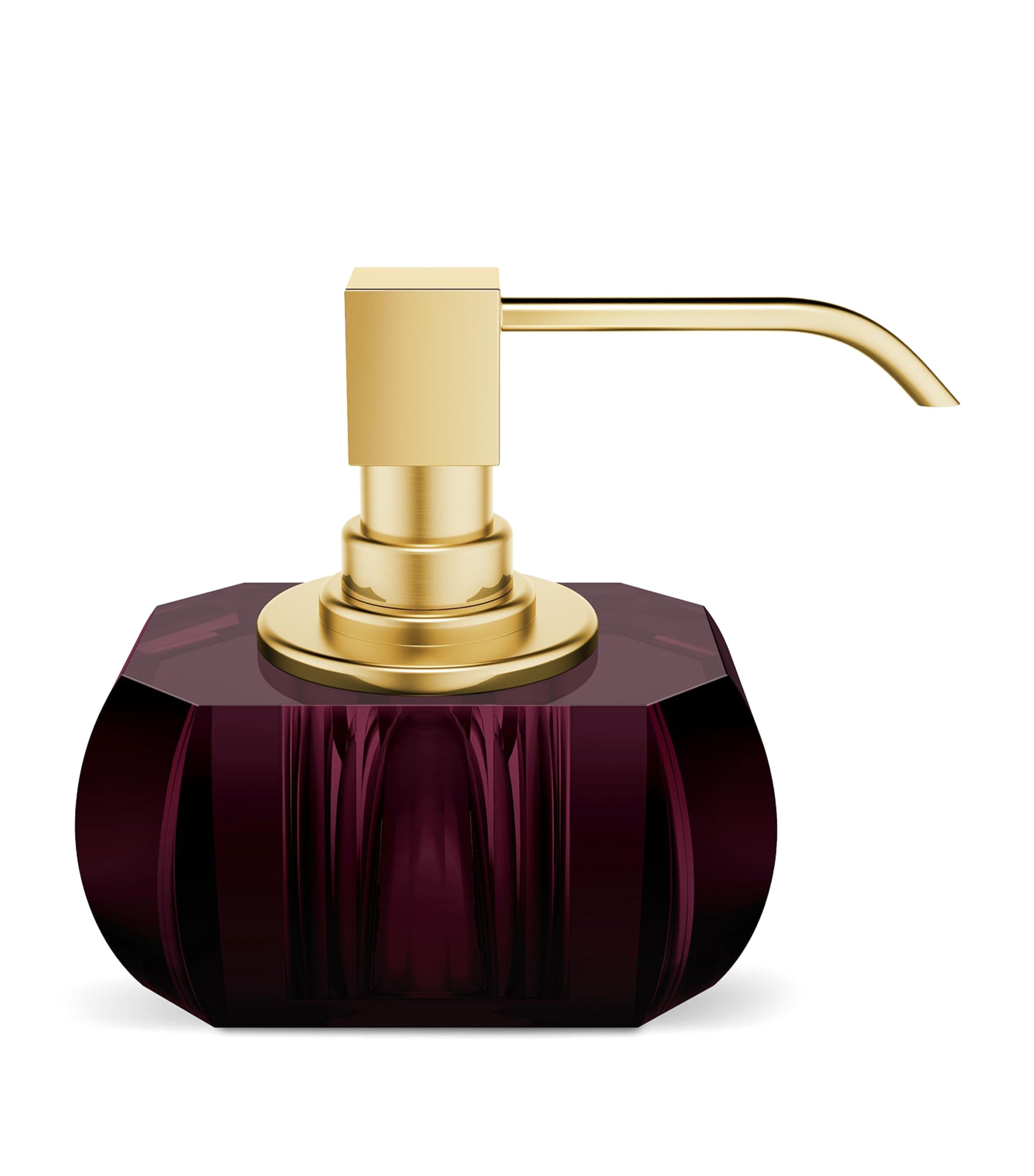 Decor Walther Gold-Plated Kristall Soap Dispenser Burgundy Matt Gld