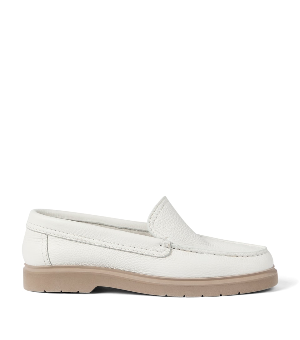 Grained Leather Loafers
