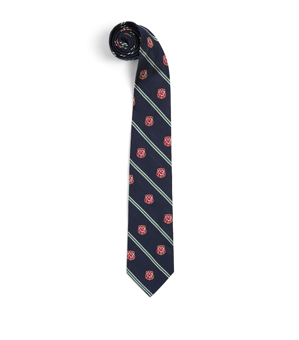 Polo Ralph Lauren Silk Repp Club Tie Navy