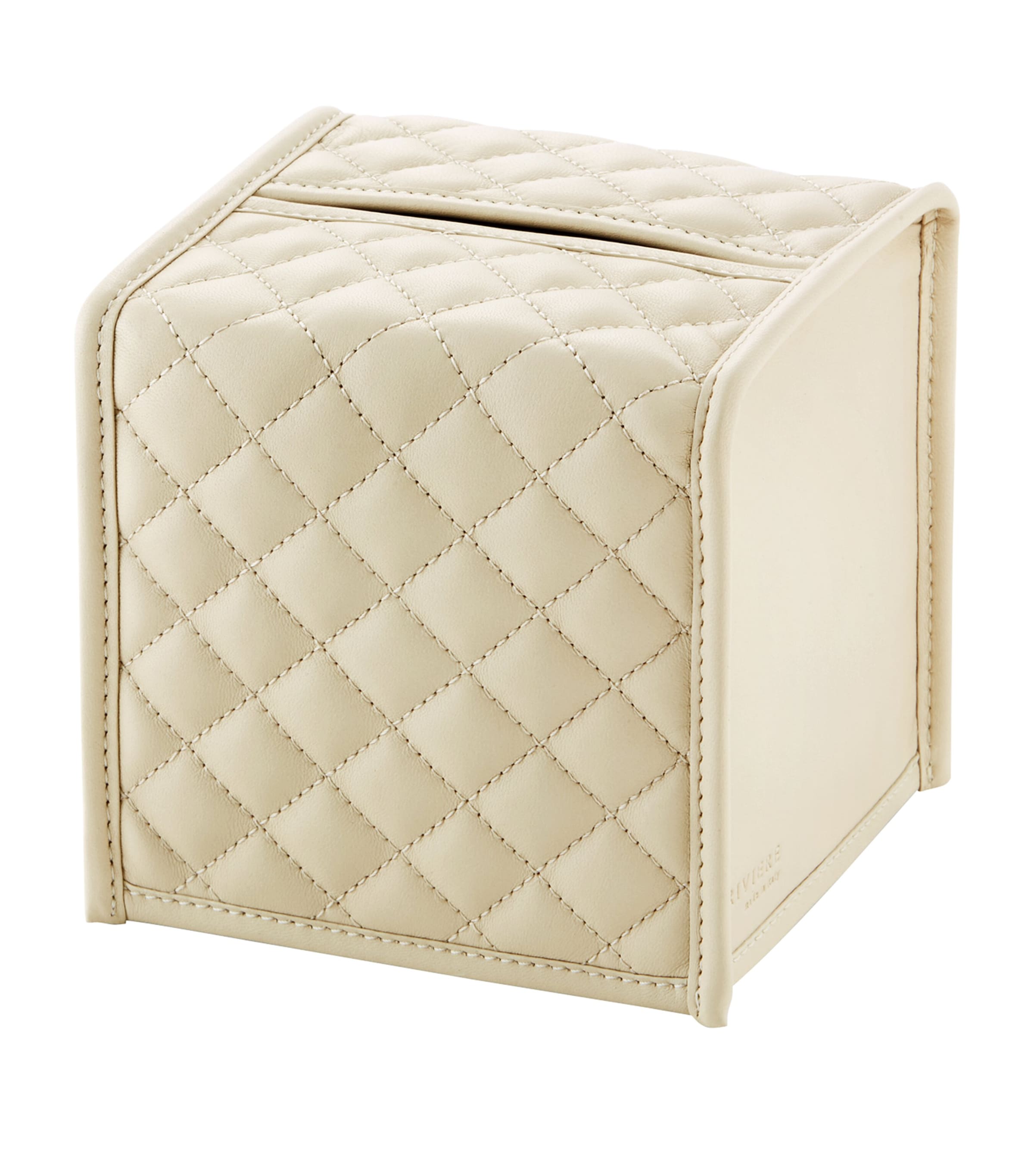 Quilted Leather Tissue Box