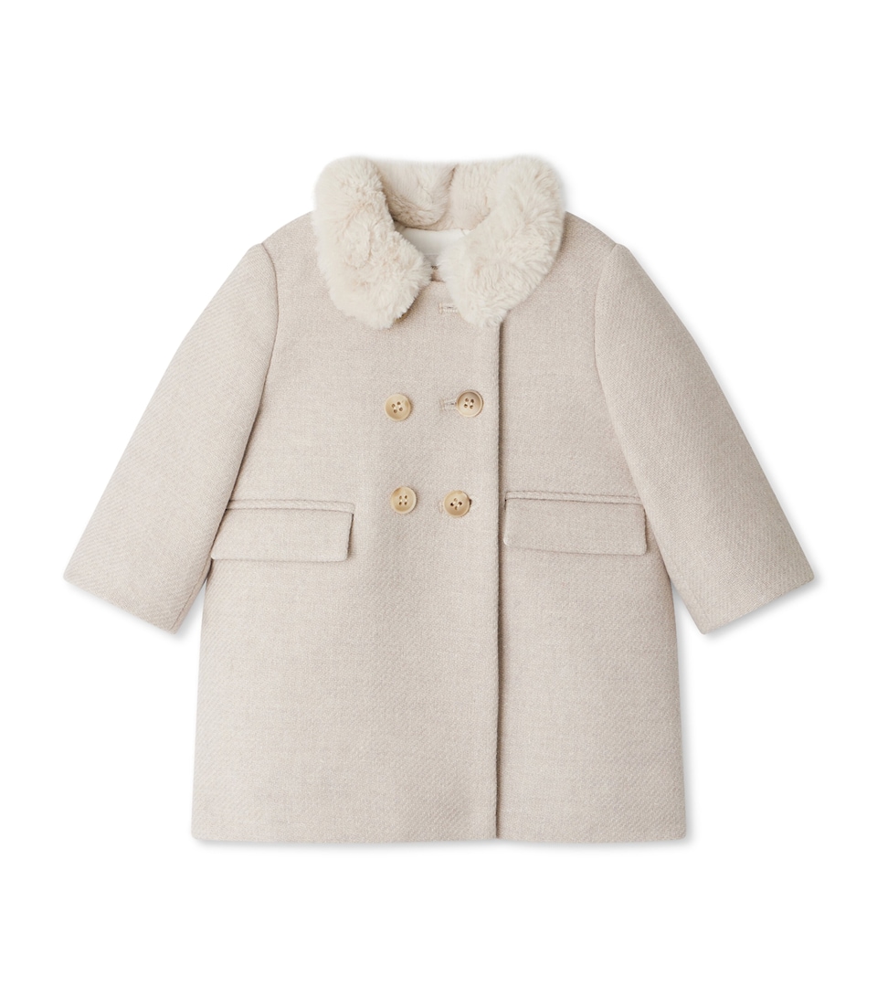 Wool-Blend Collared Coat (6 Months)