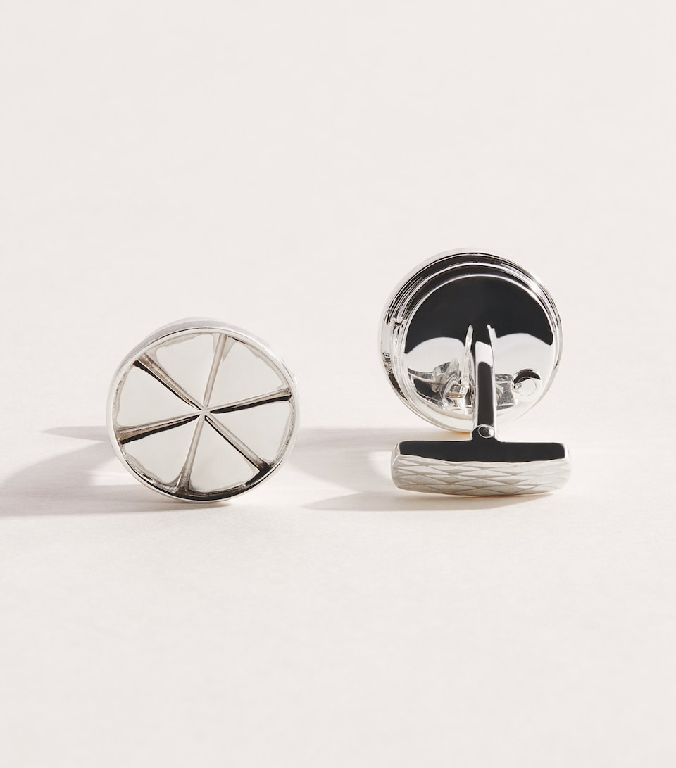 Purdey Silver Opening Cartridge Cufflinks Svr