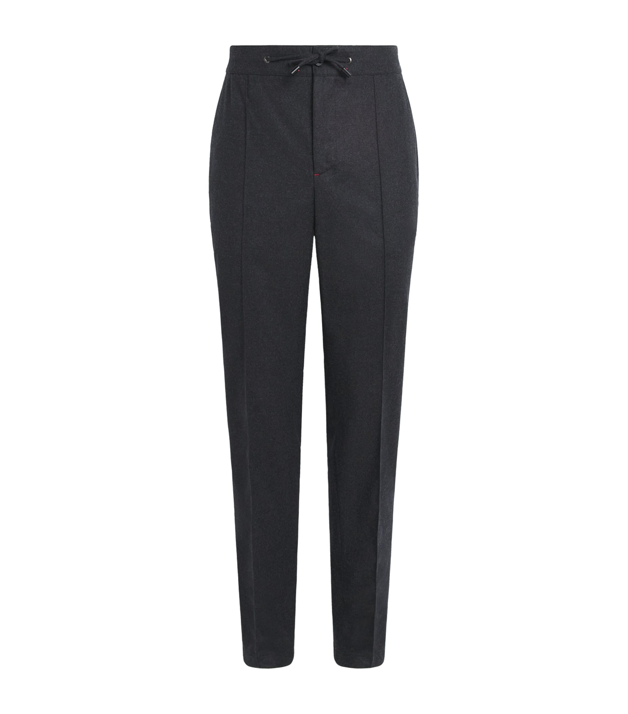 Isaia Mens Wool-Cashmere Drawstring Trousers