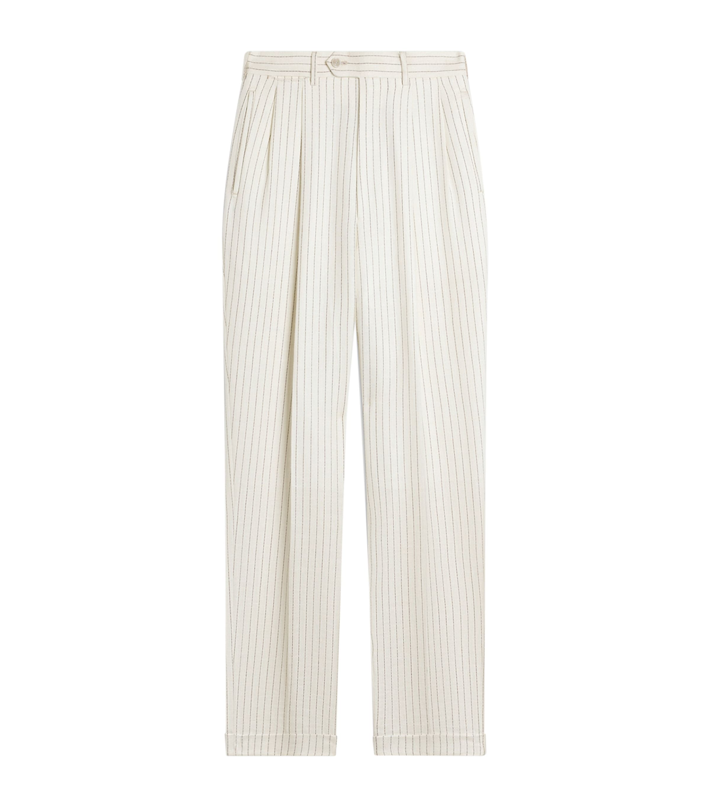 Dunhill Mens Pinstripe Straight Trousers