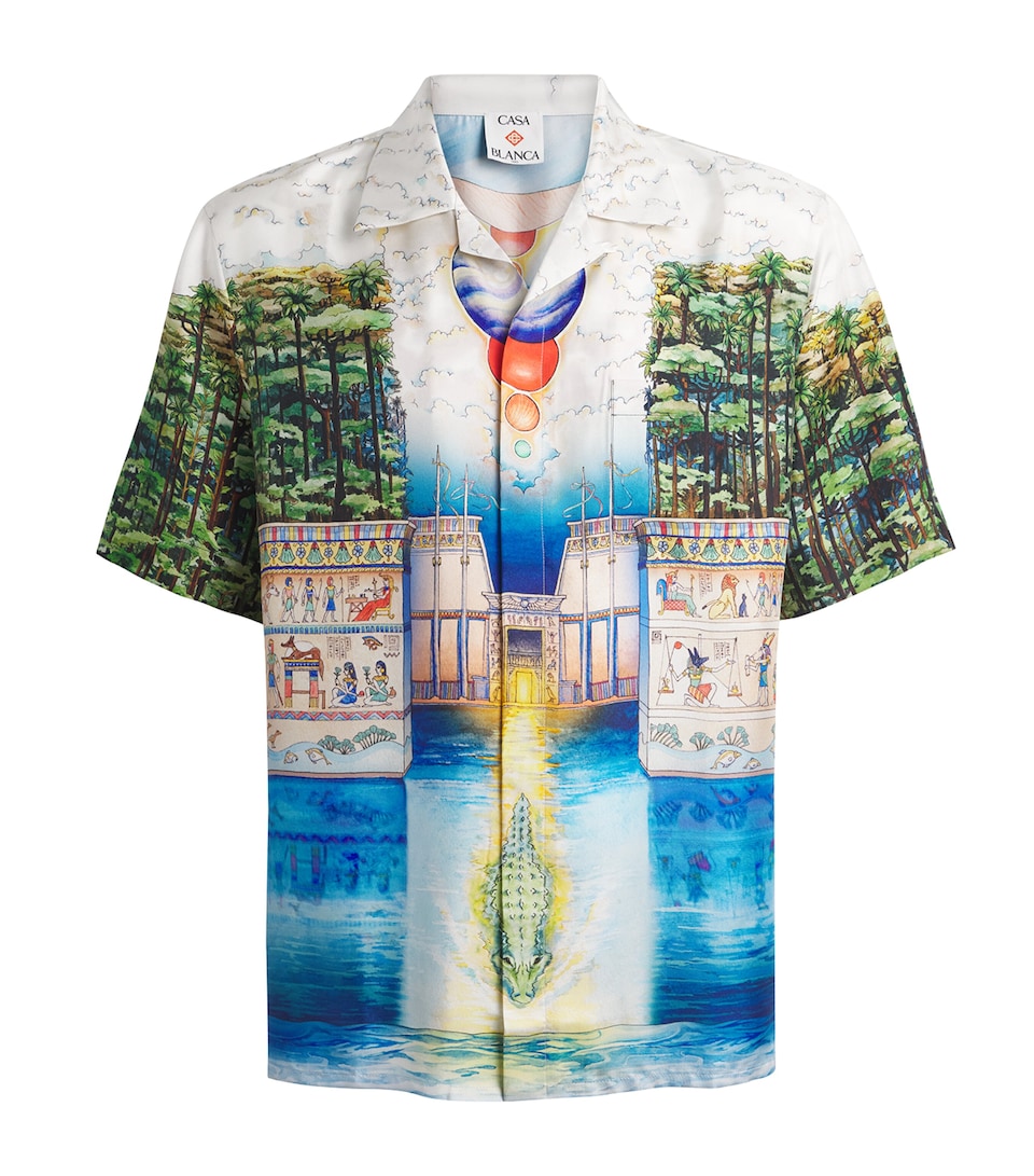 Casablanca Mens Silk Trompe L'Oeil Shirt Trompe L'oeil