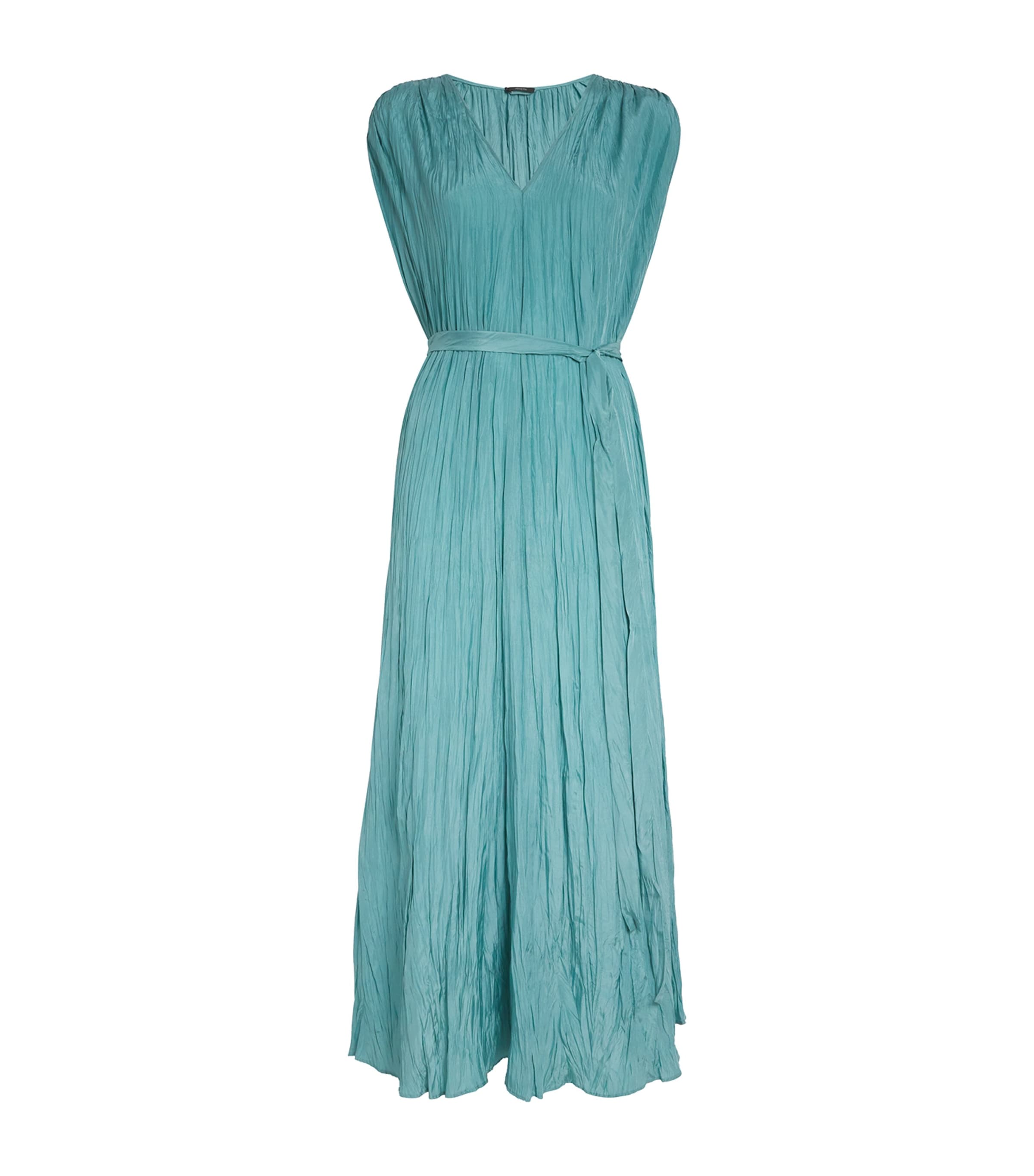 Silk Pleated Martini Midi Dress