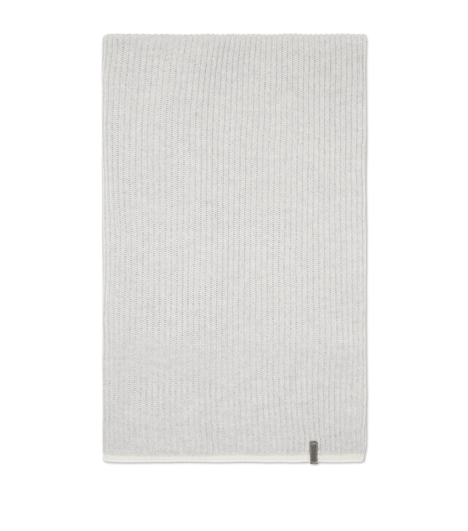 Cashmere English Rib Monili Scarf
