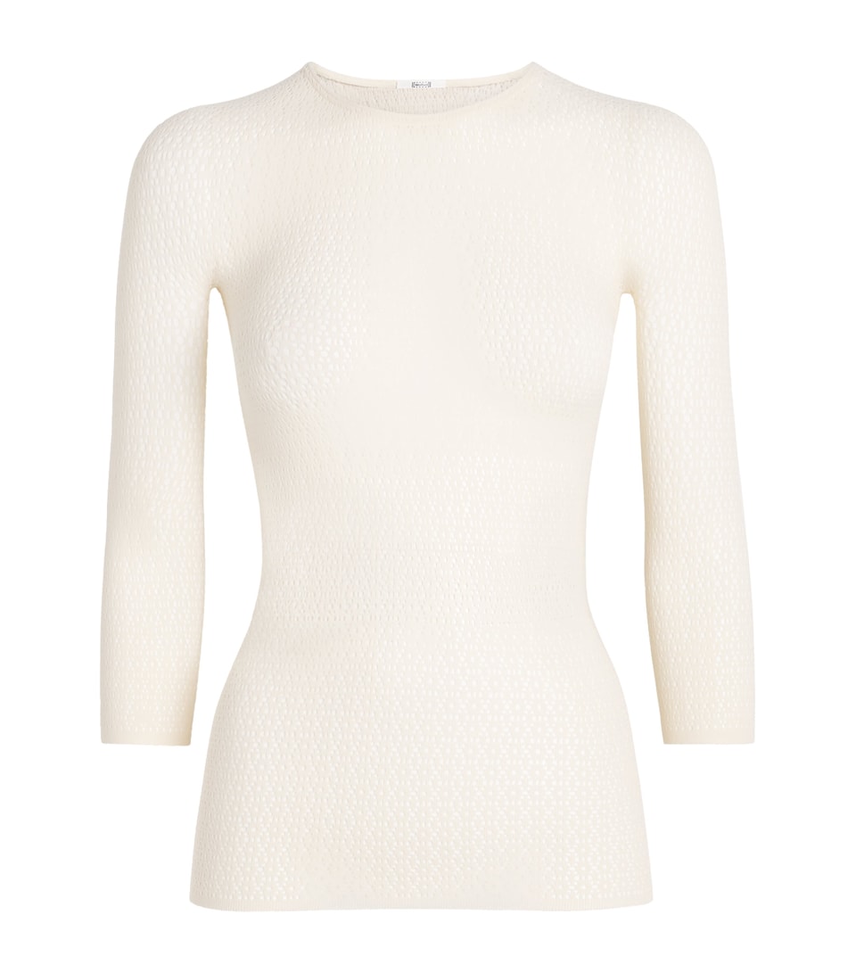 Wolford Womens Net Daisy Top Buttercrea