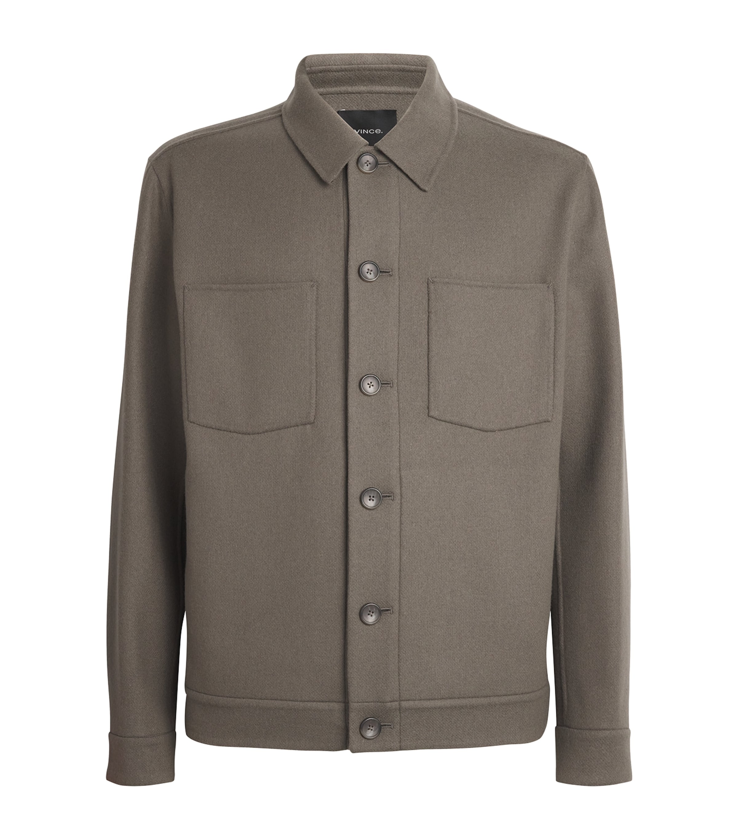 Wool-Blend Patch Pocket Overshirt