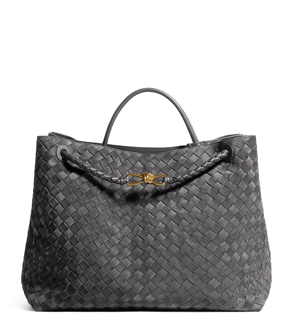 Bottega Veneta Large Suede Andiamo Top-Handle Bag