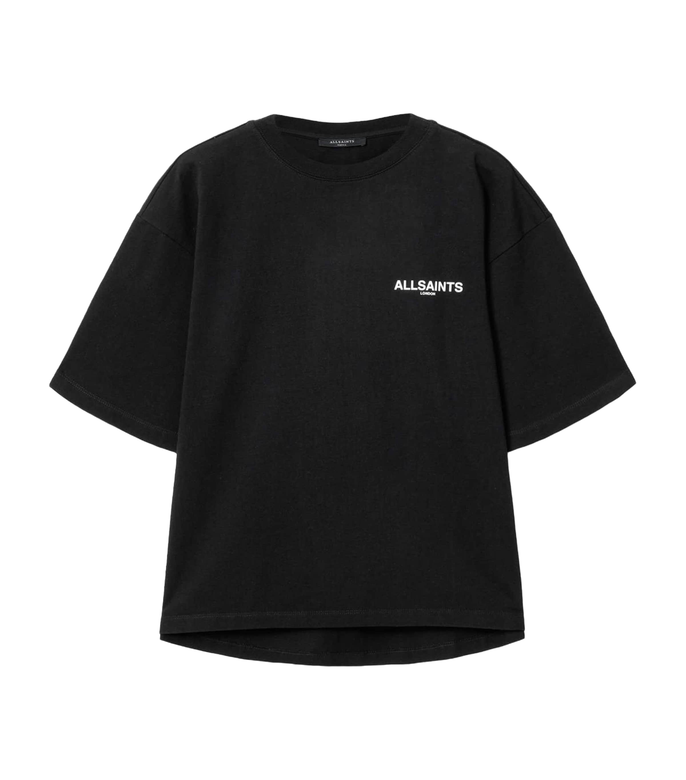 AllSaints Womens Organic Cotton Halis Amelie T-Shirt Black
