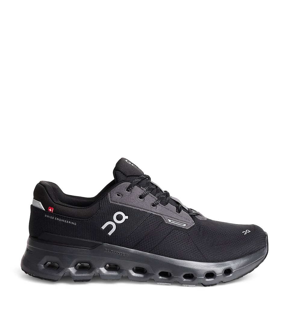 On Mens Waterproof Cloudrunner 2 Trainers Magnet Black