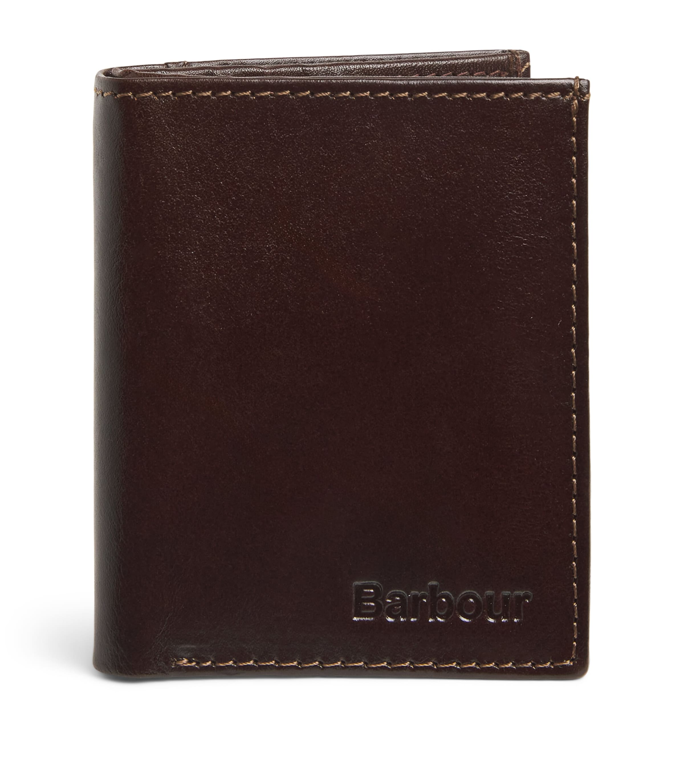 Barbour Small Leather Colwell Bi-Fold Wallet Brown/classic