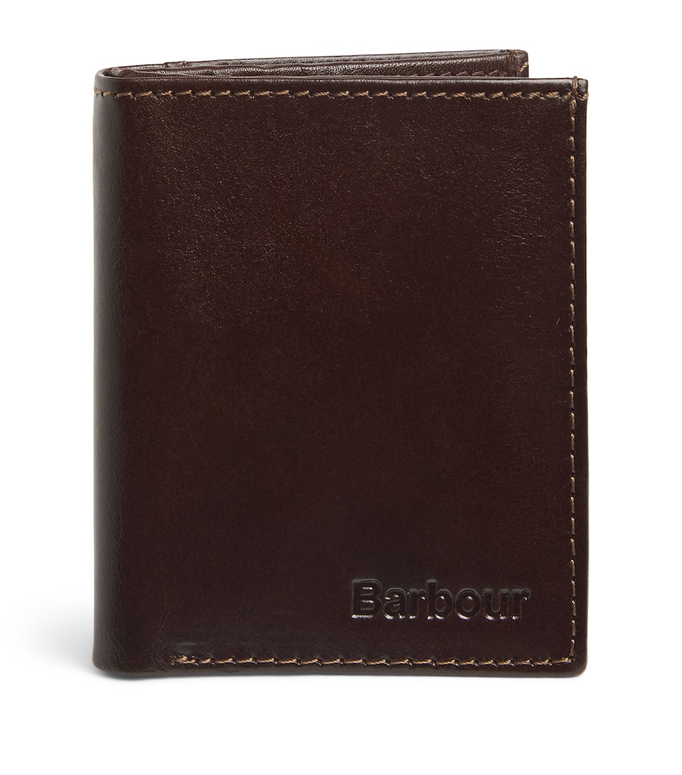 Barbour Small Leather Colwell Bi-Fold Wallet Brown/classic
