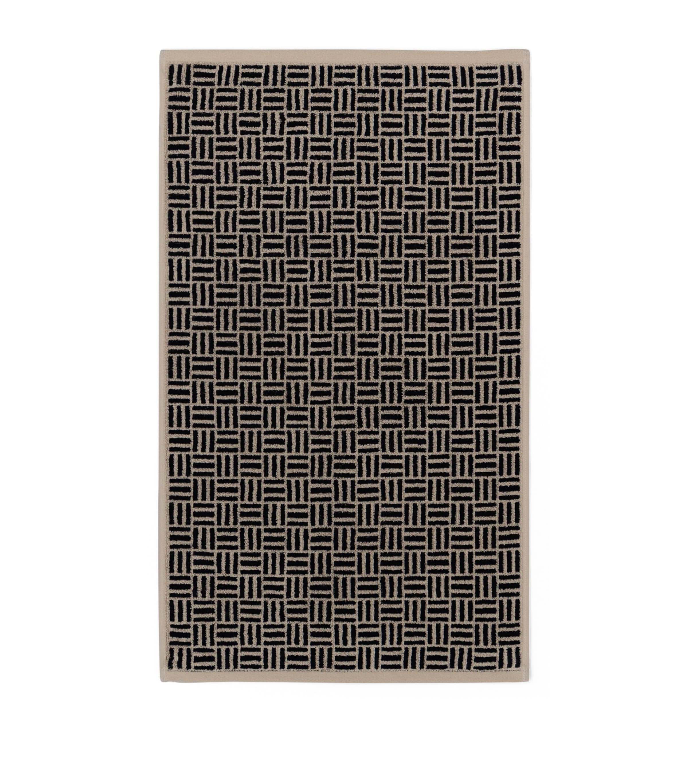 BAINA Cotton Weave Torrens Hand Towel (40cm x 70cm) Sand & Noir