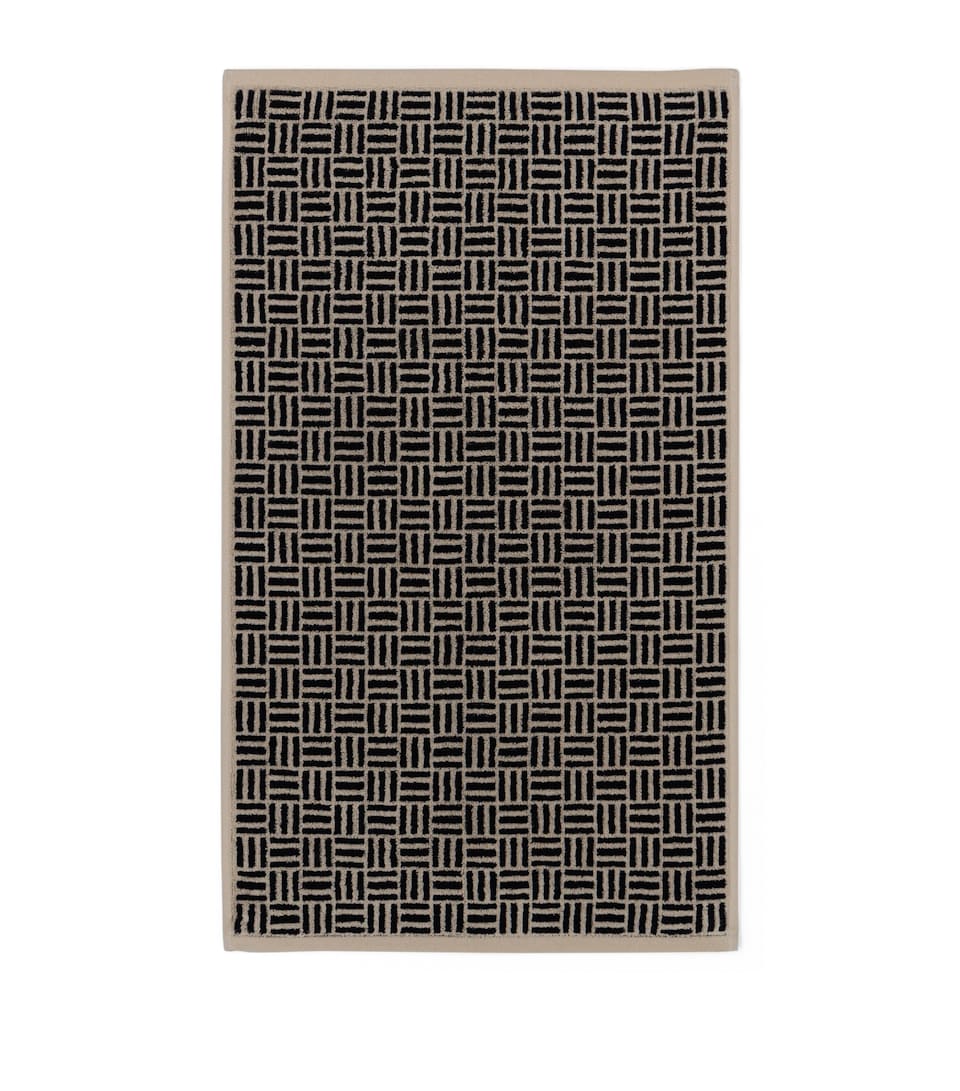 BAINA Cotton Weave Torrens Hand Towel (40cm x 70cm) Sand & Noir
