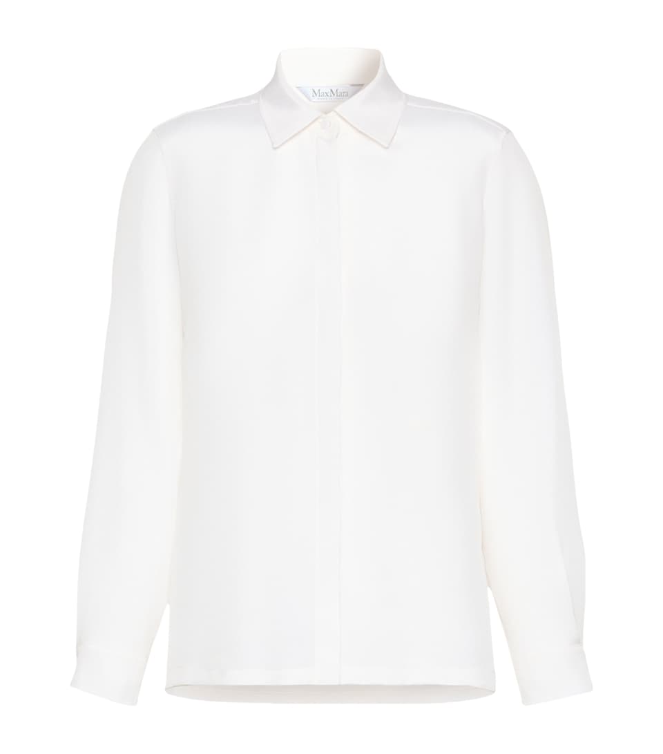 Max Mara Womens Silk Shirt White
