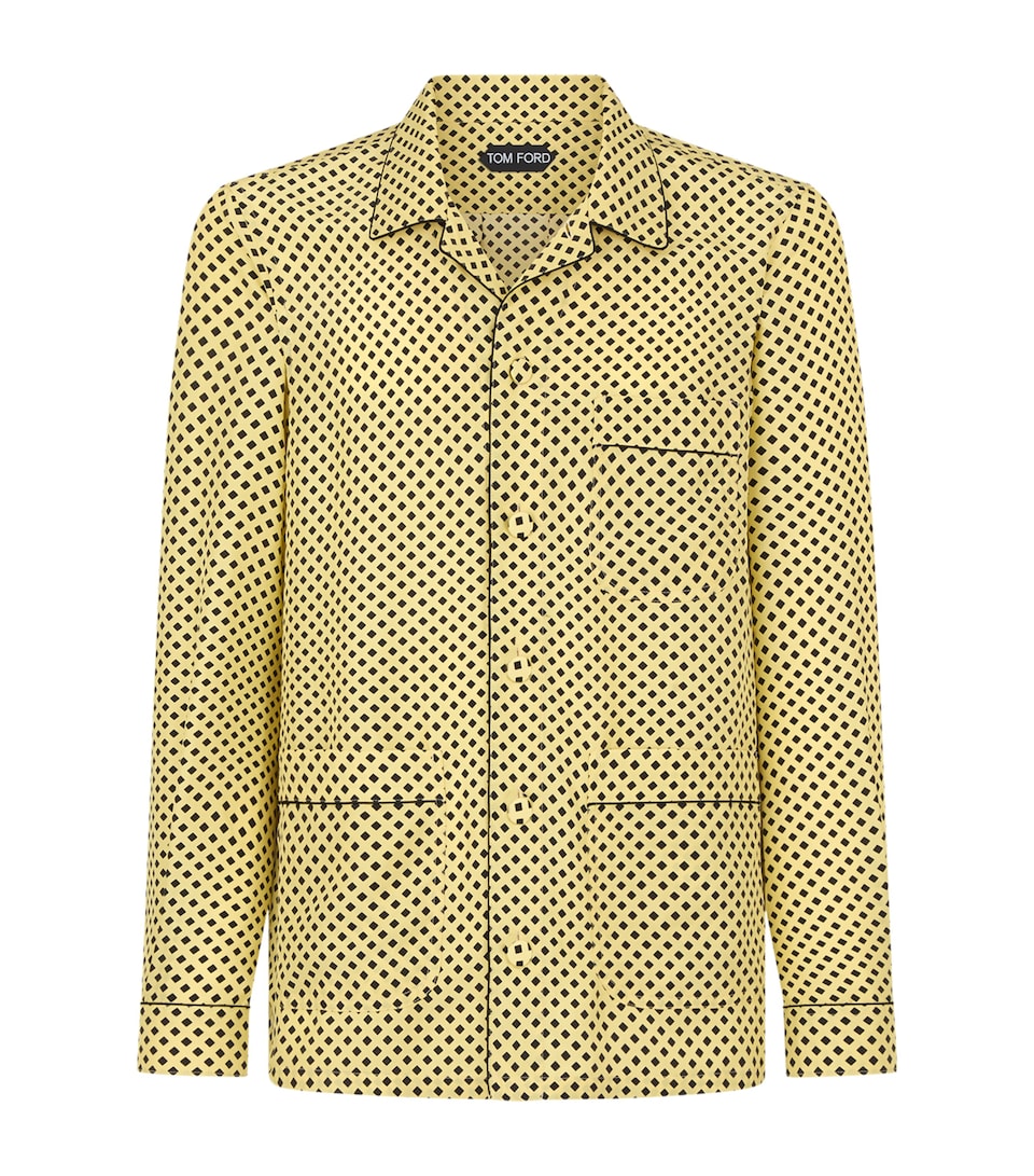 TOM FORD Mens Silk Polka-Dot Shirt Yna