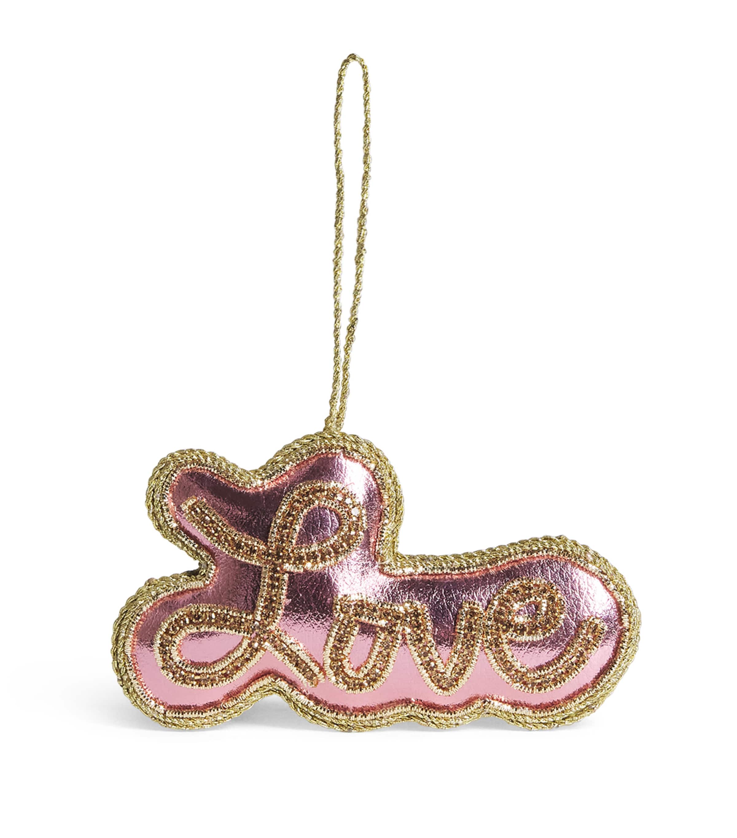 Tinker Tailor Faux Leather Love Tree Decoration Pink & Gold