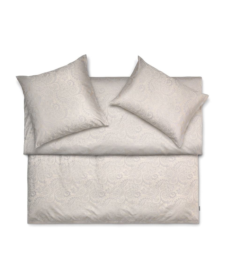 Schlossberg Paisley Talis Super King Flat Sheet (290cm x 280cm) Ecru