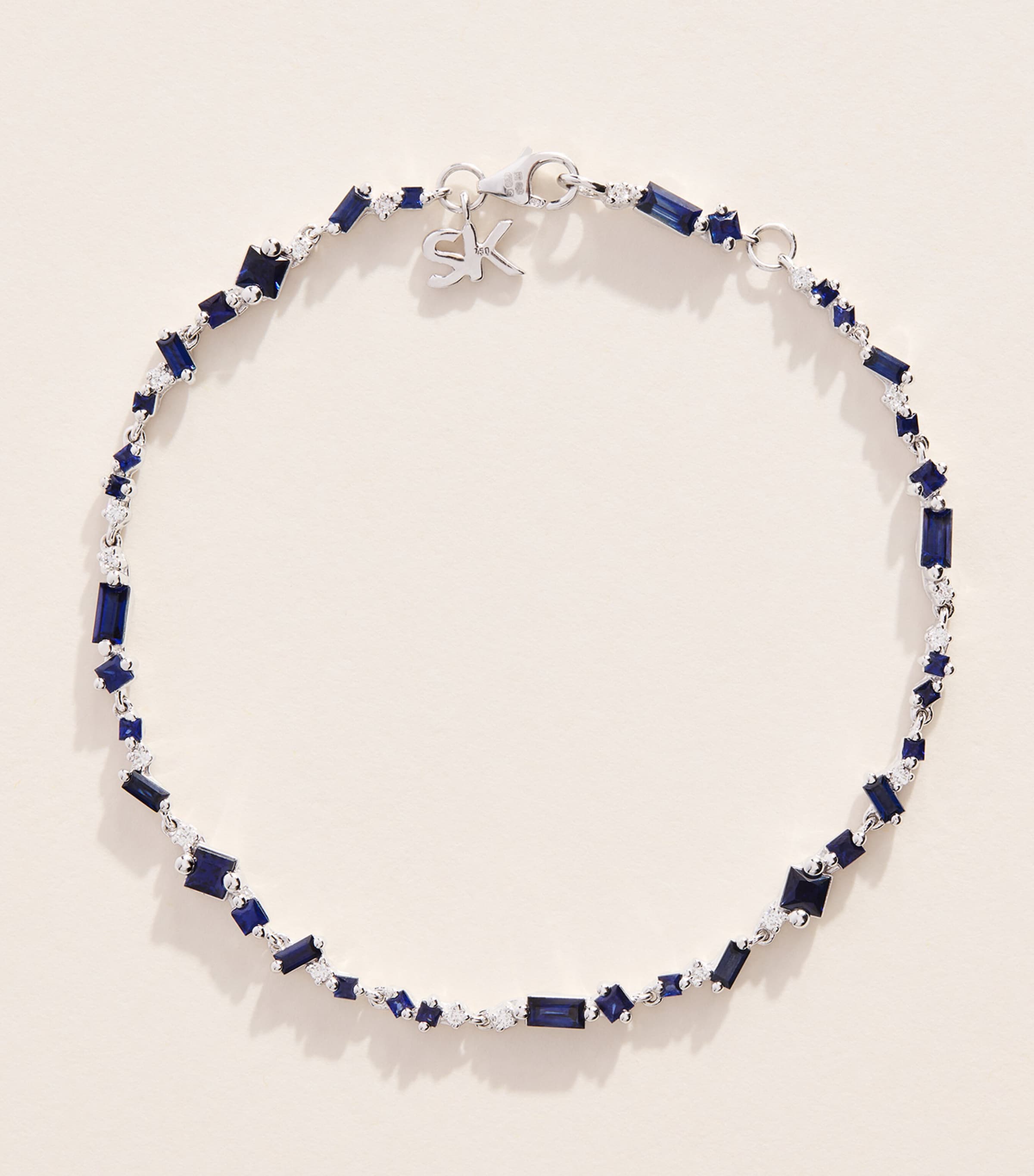 Suzanne Kalan White Gold, Diamond and Blue Sapphire La Fantaisie Bracelet Wg/db