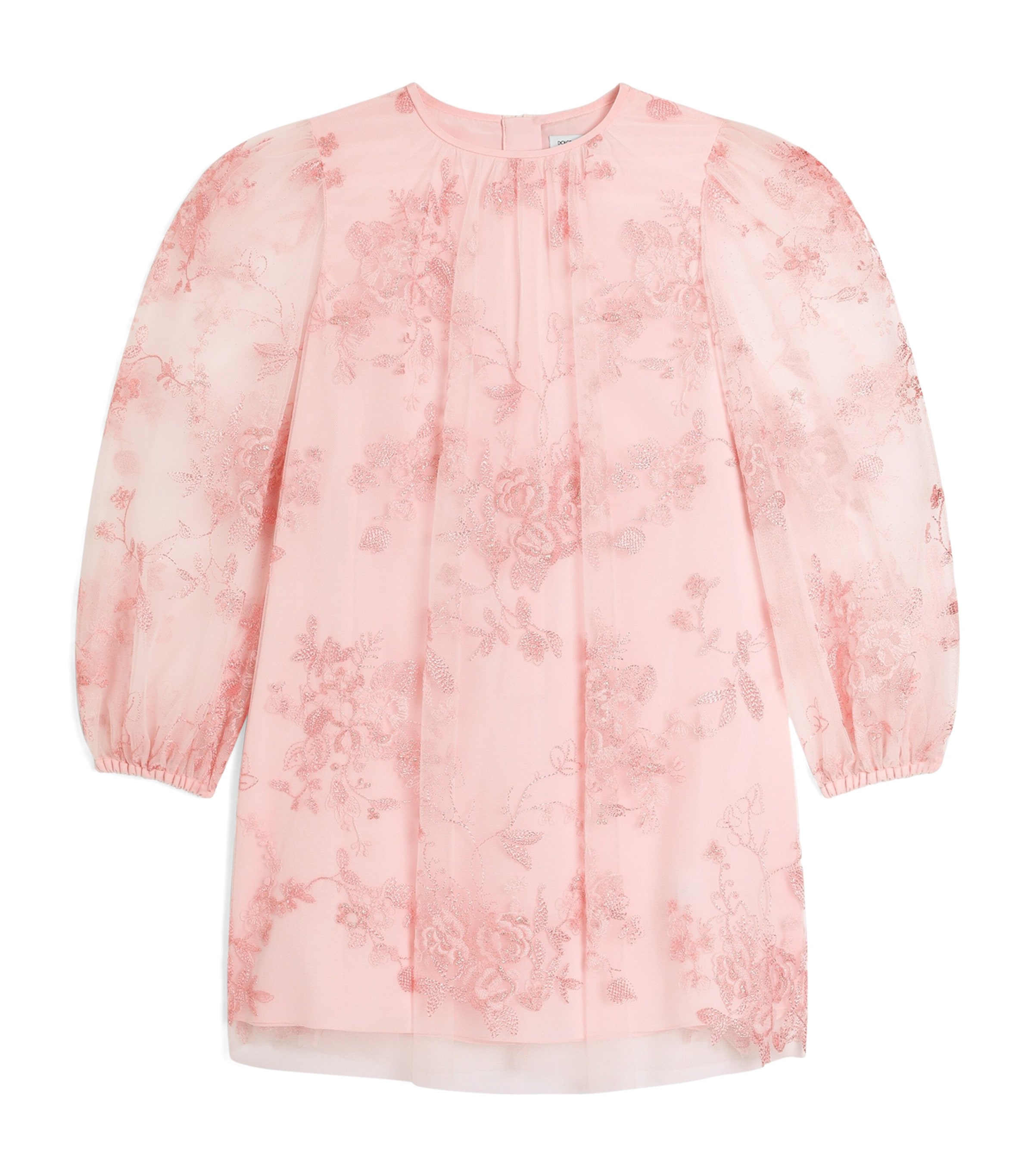 Dolce&Gabbana Kids Tulle Jacquard Dress (8-12+ Years) Very Light Pow