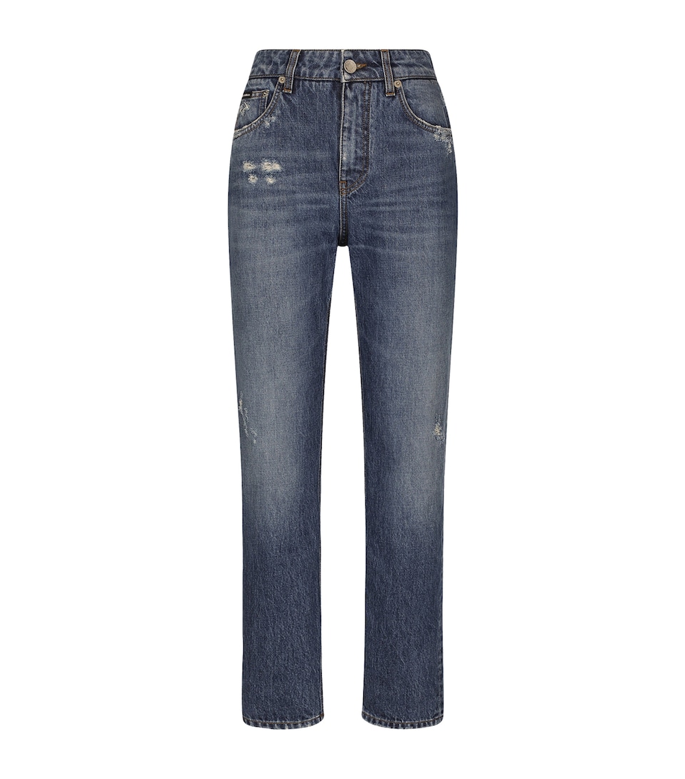High-Rise Straight Jeans