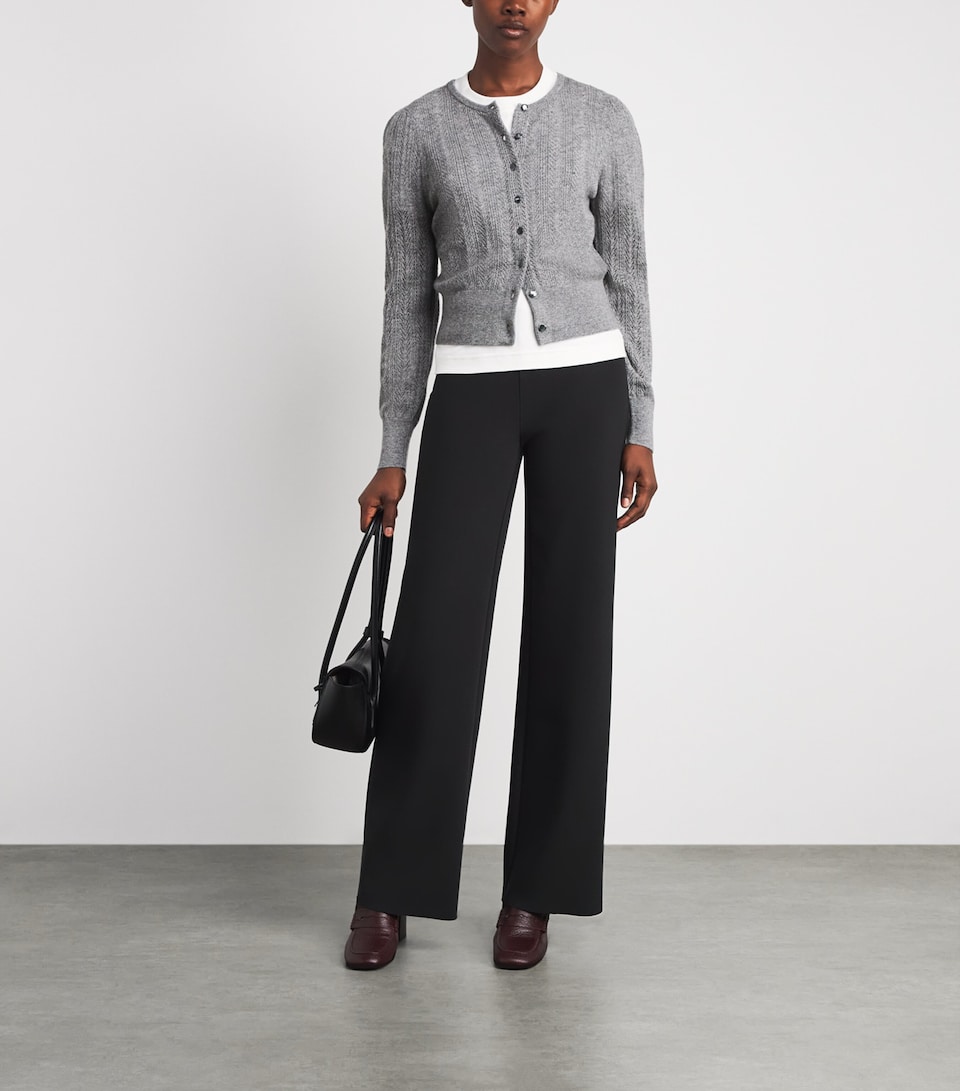 PAIGE Womens Cashmere Eudora Cardigan Light Heather Grey