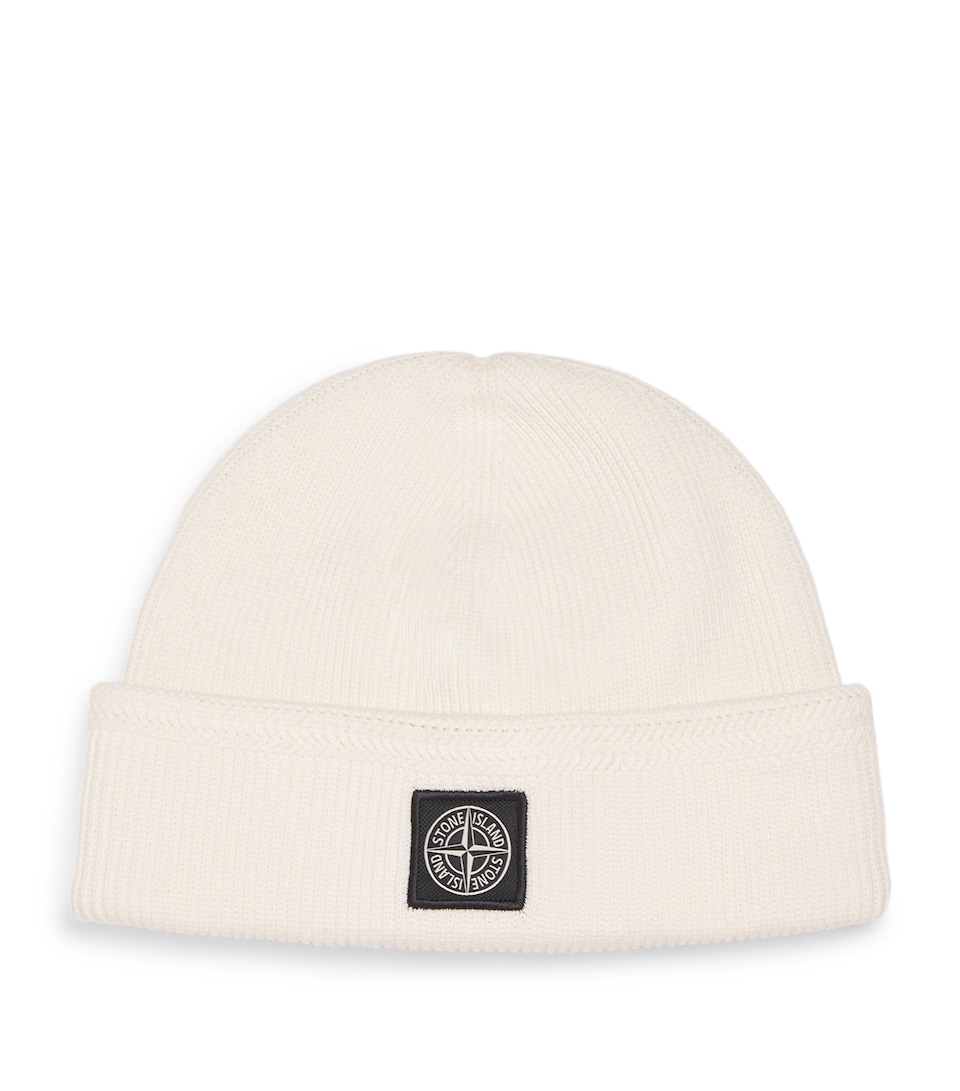 Stone Island Cotton Compass Patch Beanie
