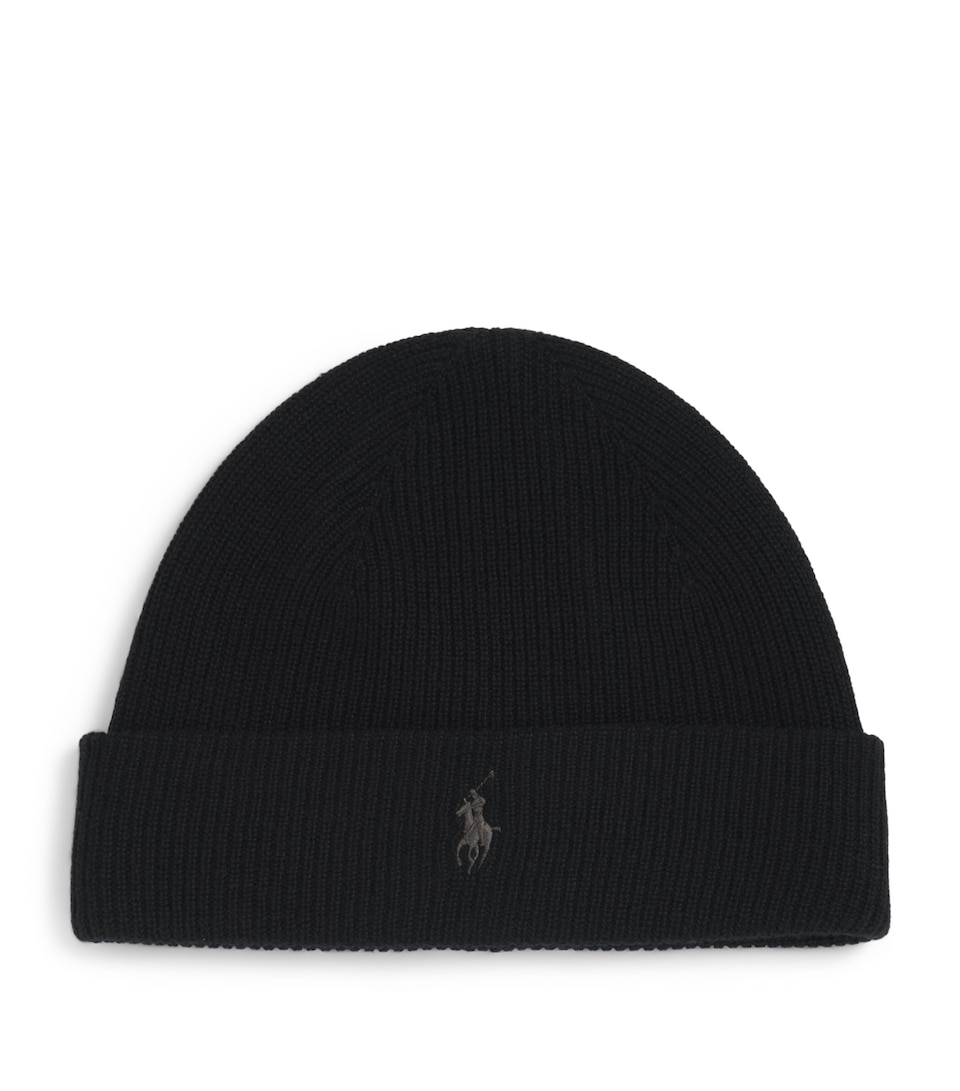 Polo Ralph Lauren Wool Polo Pony Beanie Polo Black