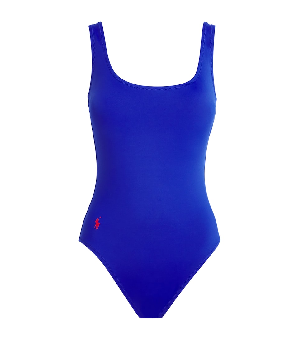 Polo Ralph Lauren Womens Scoop-Neck Swimsuit Ultra Marine