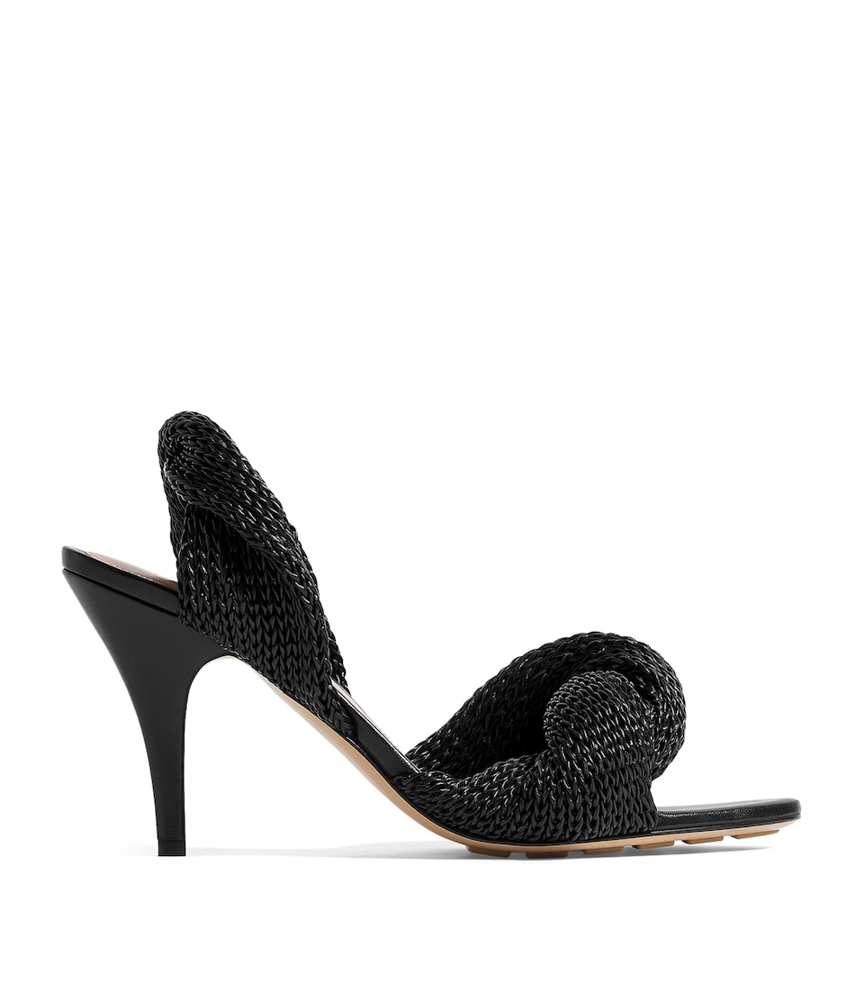 Bottega Veneta Lambskin Woven Grace Slingback Sandals 90