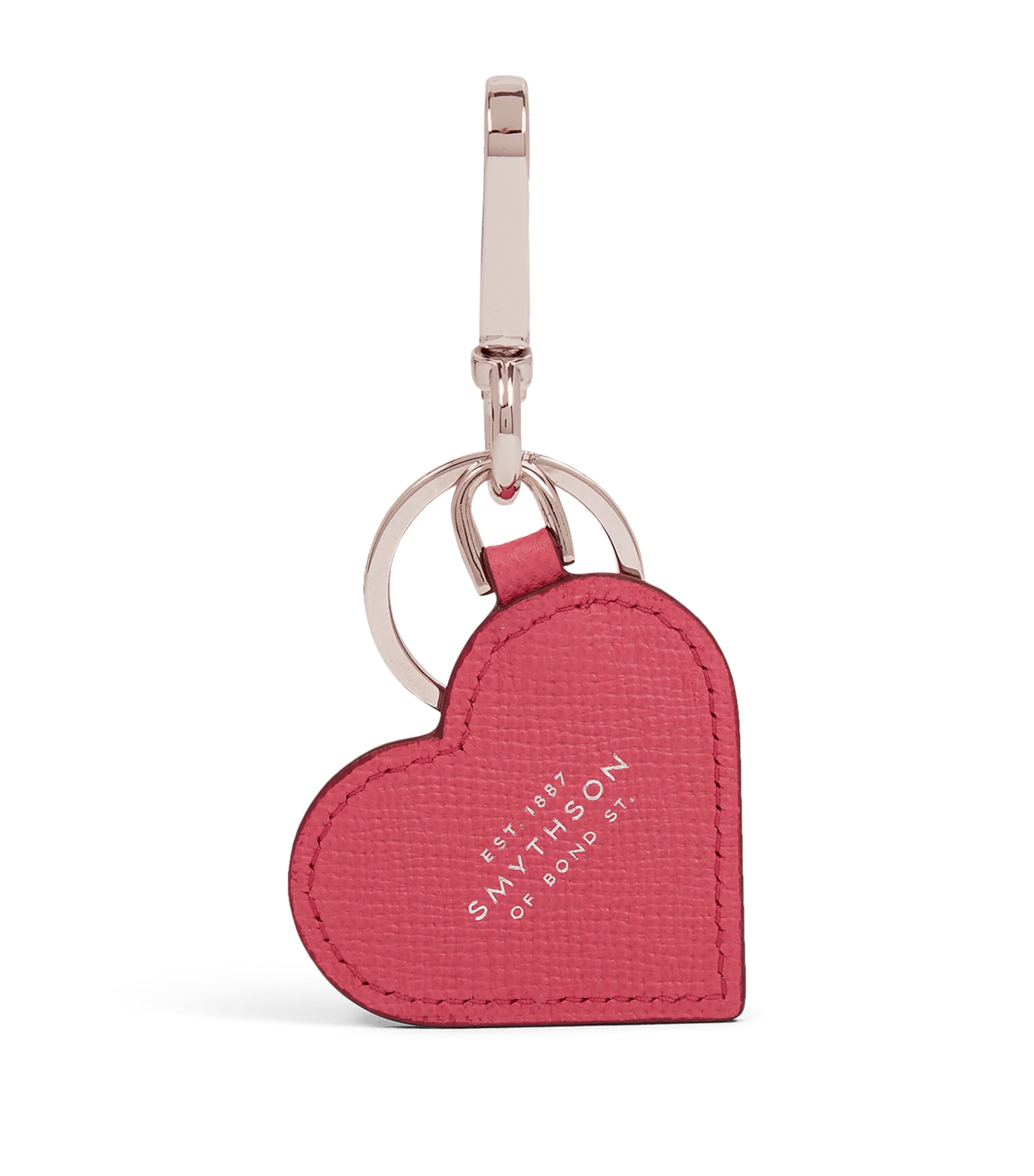 Panama Leather Heart Keyring