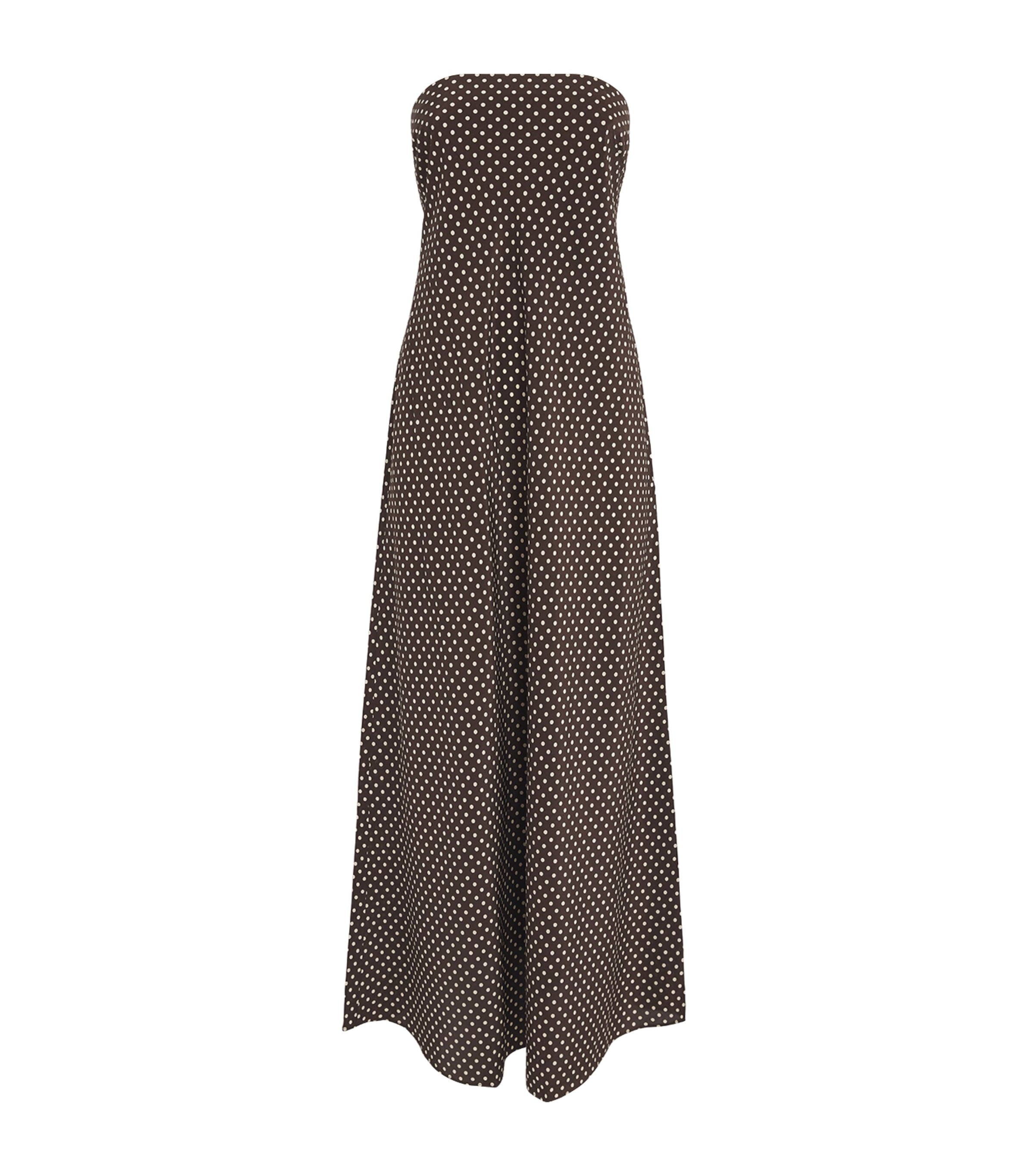 Matteau Womens Silk Polka Dot Maxi Dress Plka Dot Plk Chc