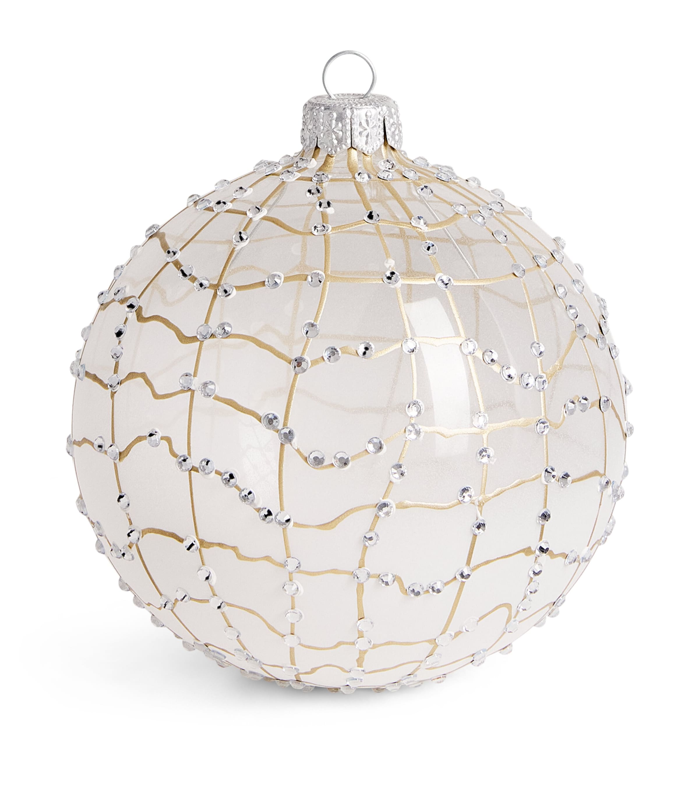Harrods Crystal-Embellished Ombré Bauble Clr Glss + Whe Shade