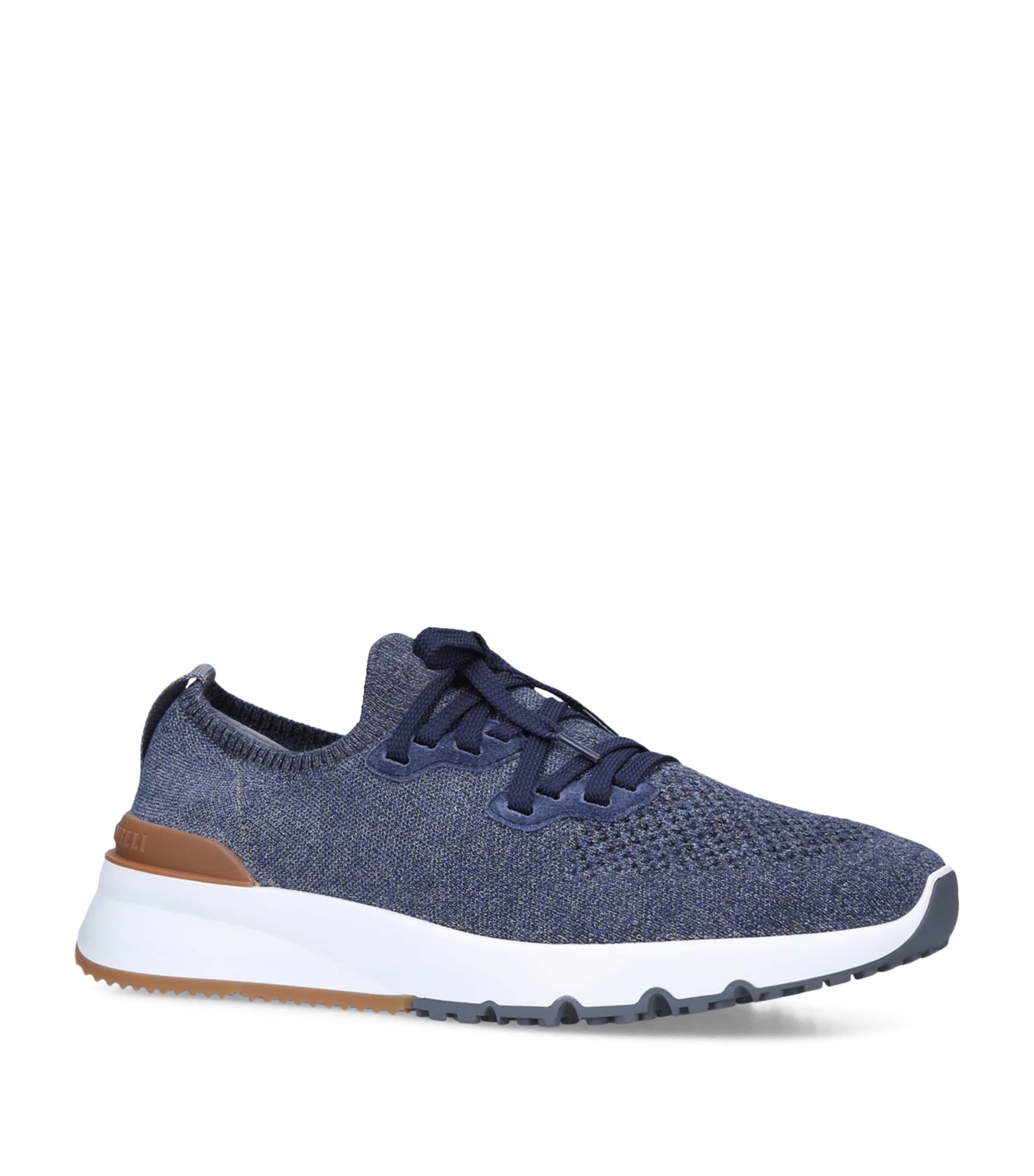Brunello Cucinelli Lace-Up Sneakers Navy
