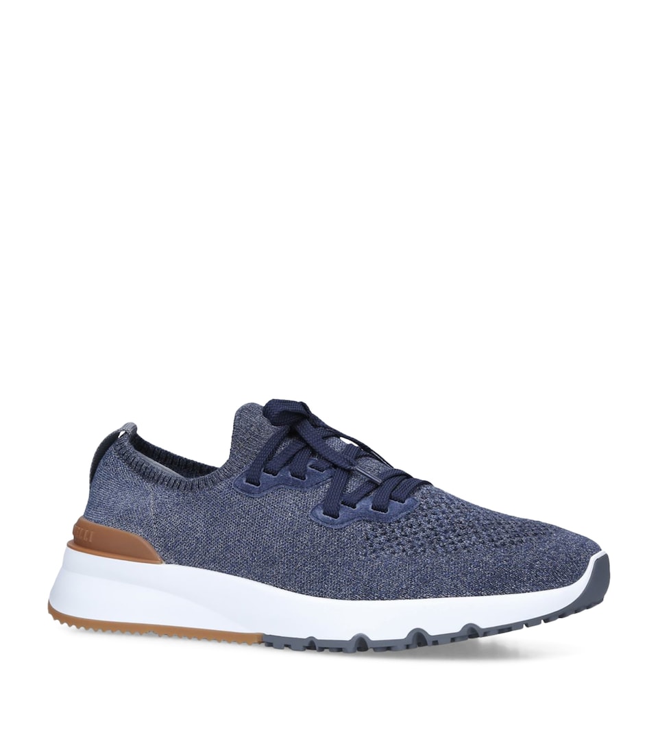 Brunello Cucinelli Lace-Up Sneakers Navy