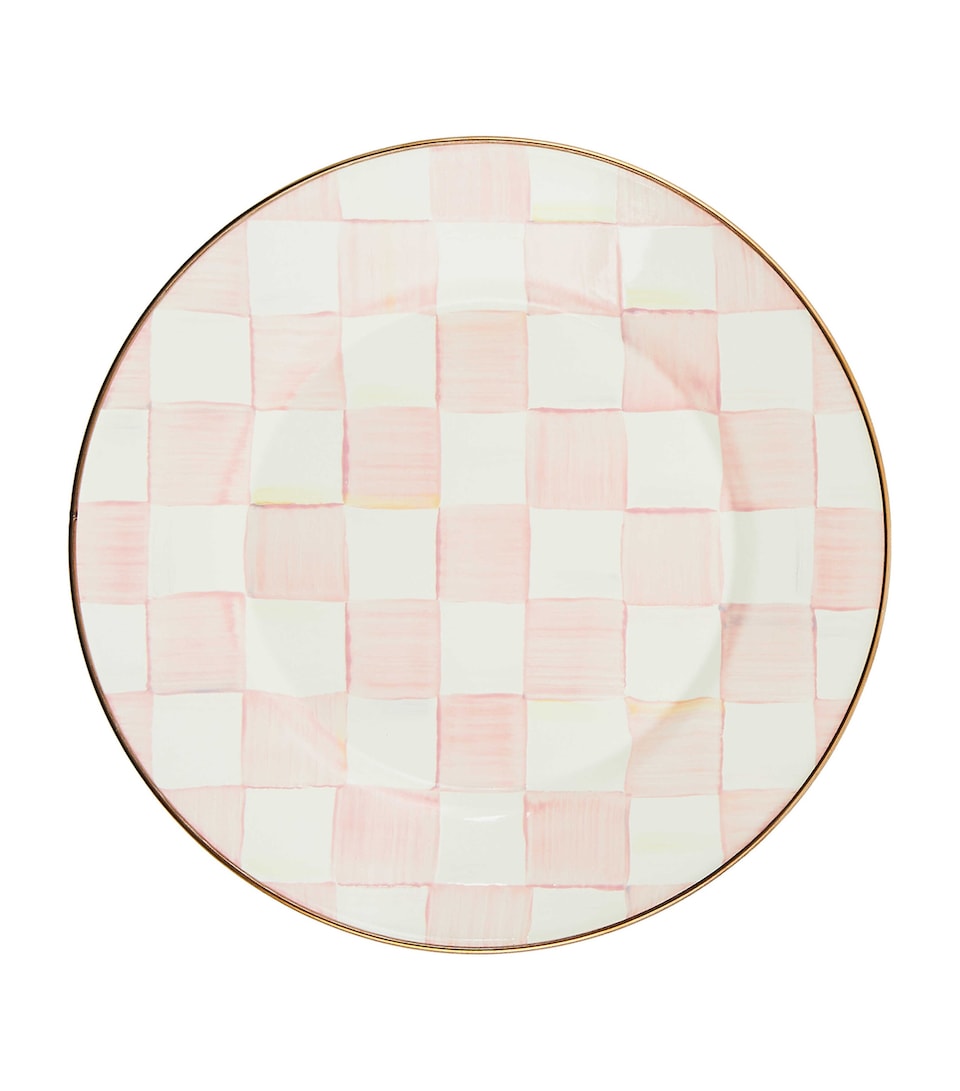 Rosy Check Dinner Plate (25cm)