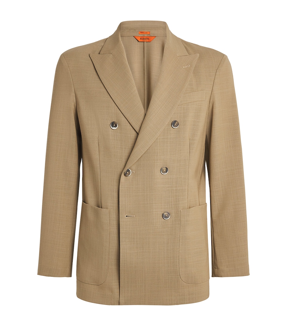 Virgin Wool Double-Breasted Blazer
