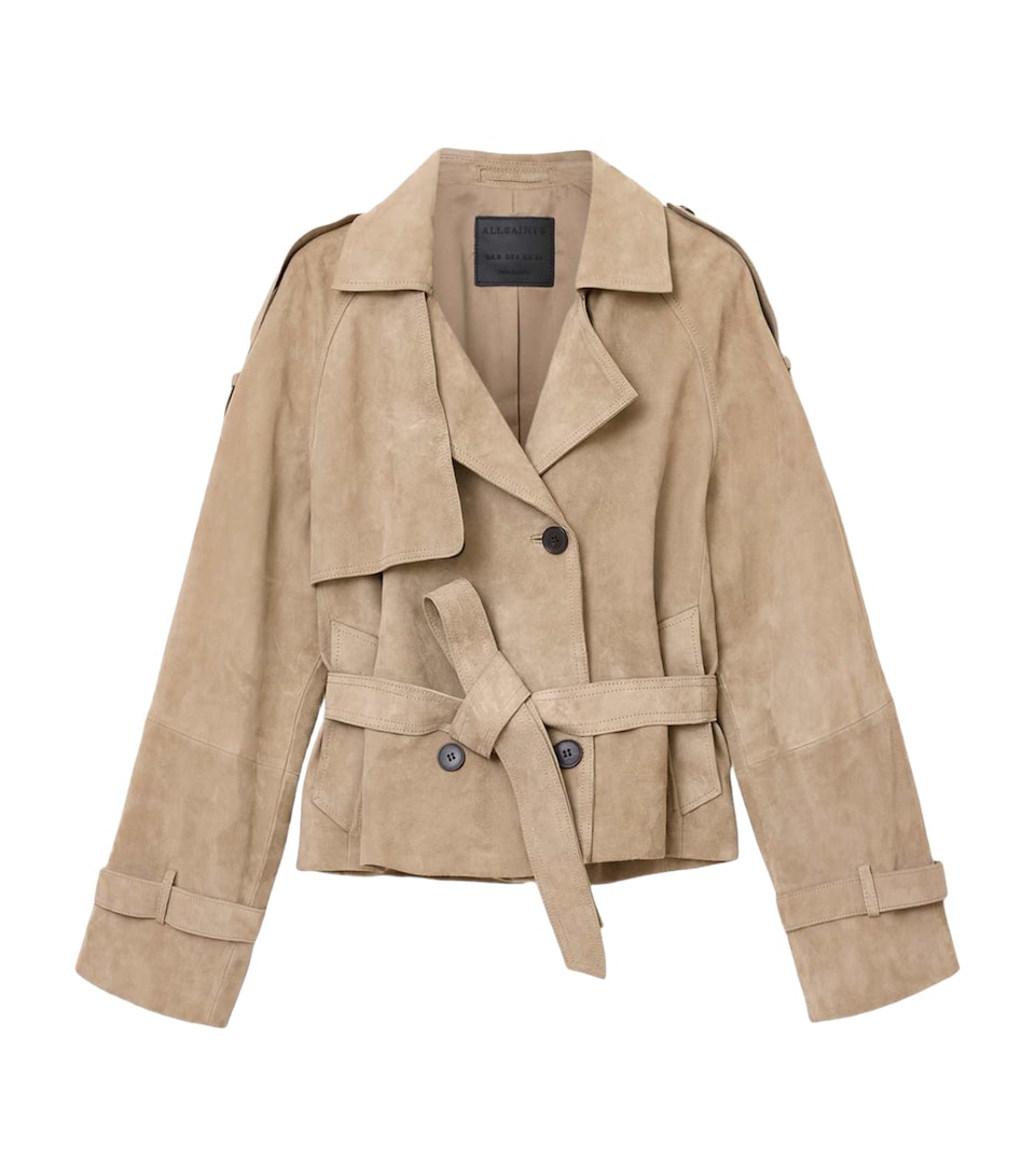 Suede Reed Trench Jacket
